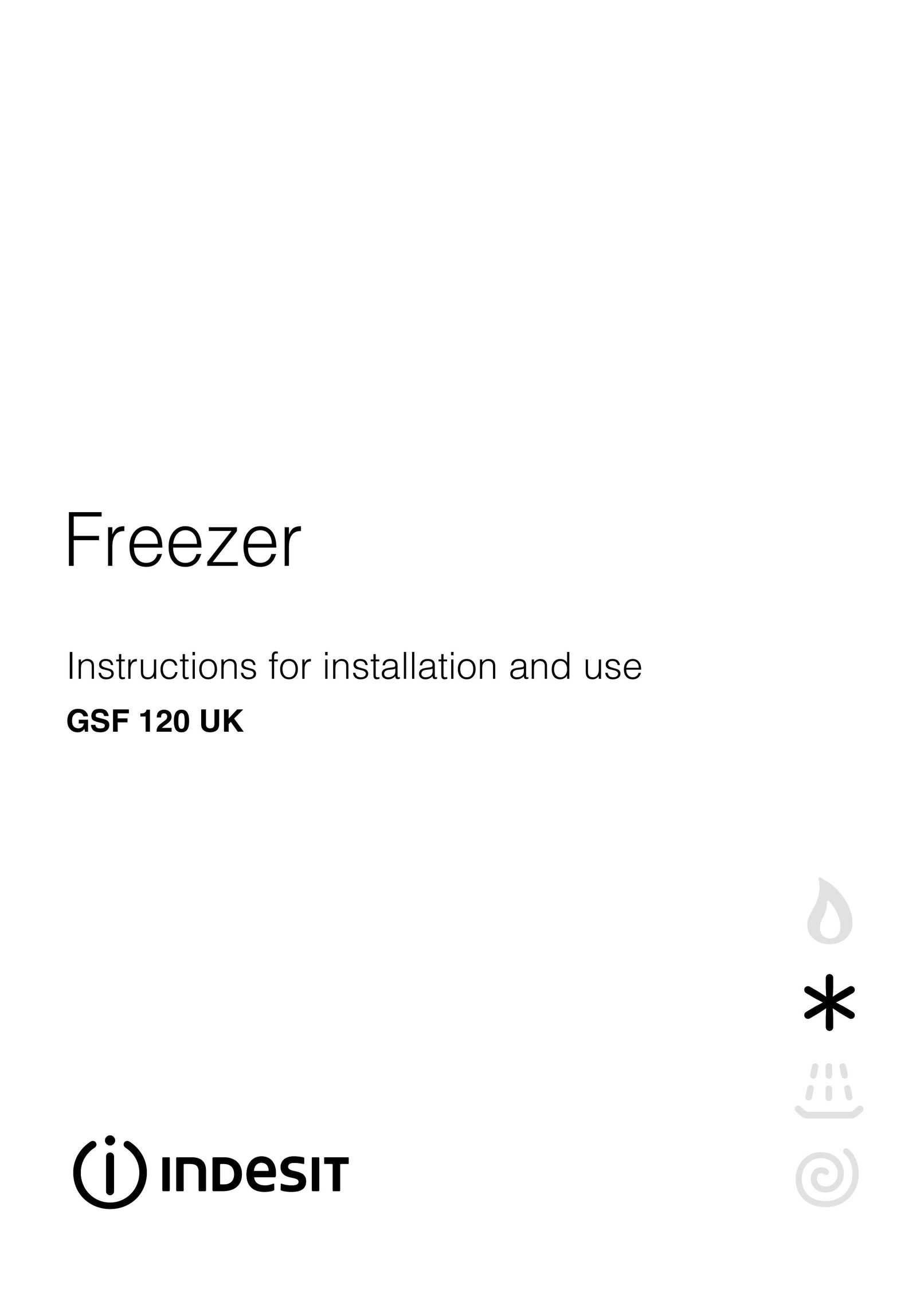 Indesit GSF 120 UK Freezer User Manual
