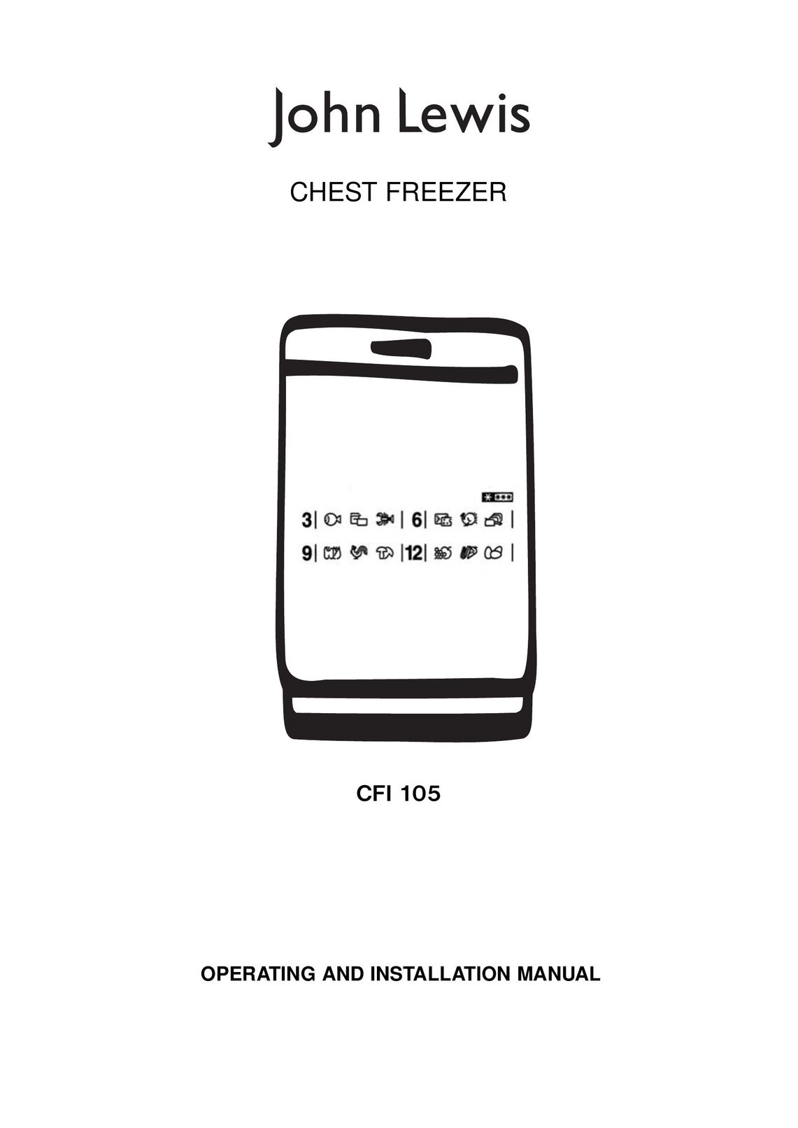 John Lewis CFI 105 Freezer User Manual