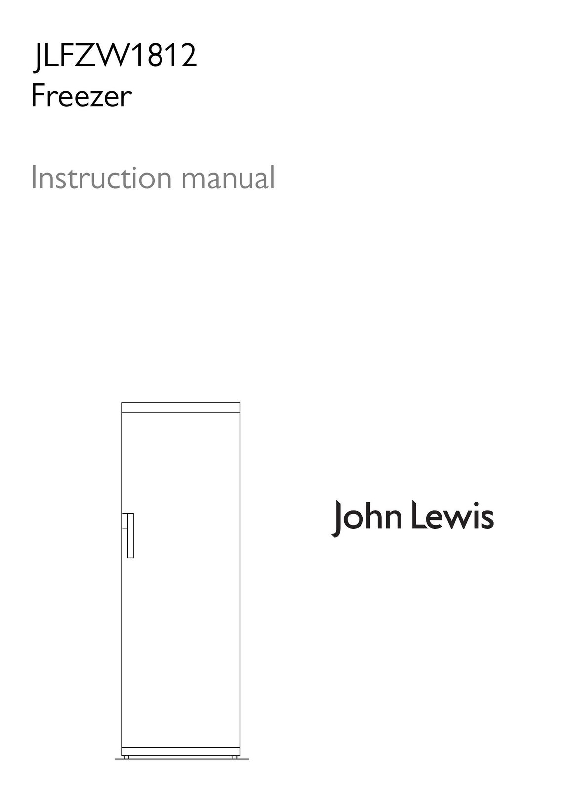 John Lewis JLFZW1812 Freezer User Manual