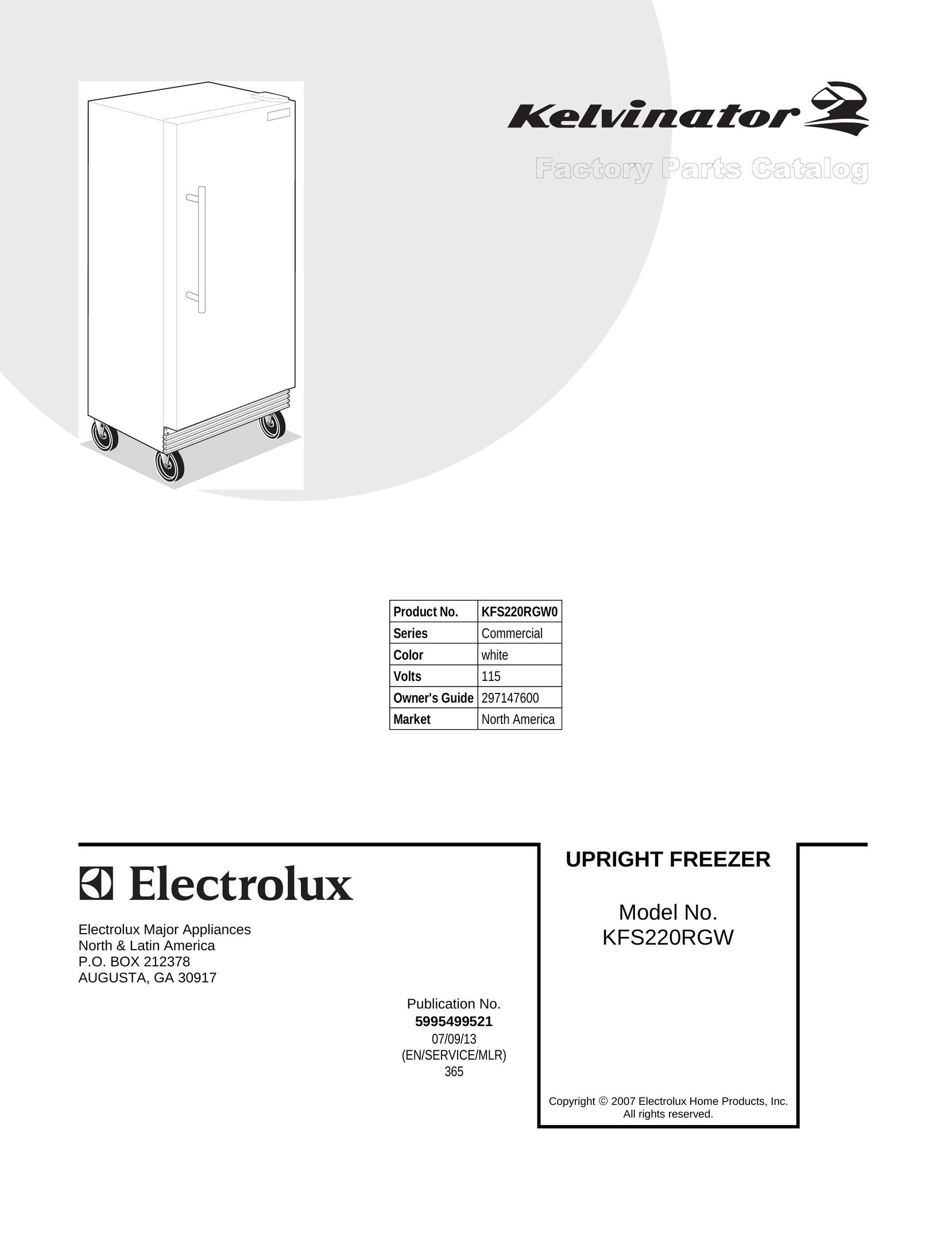Kelvinator KFS220RGW Freezer User Manual