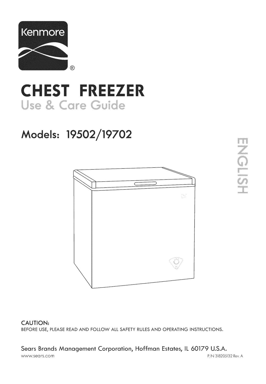 Kenmore 19702 Freezer User Manual