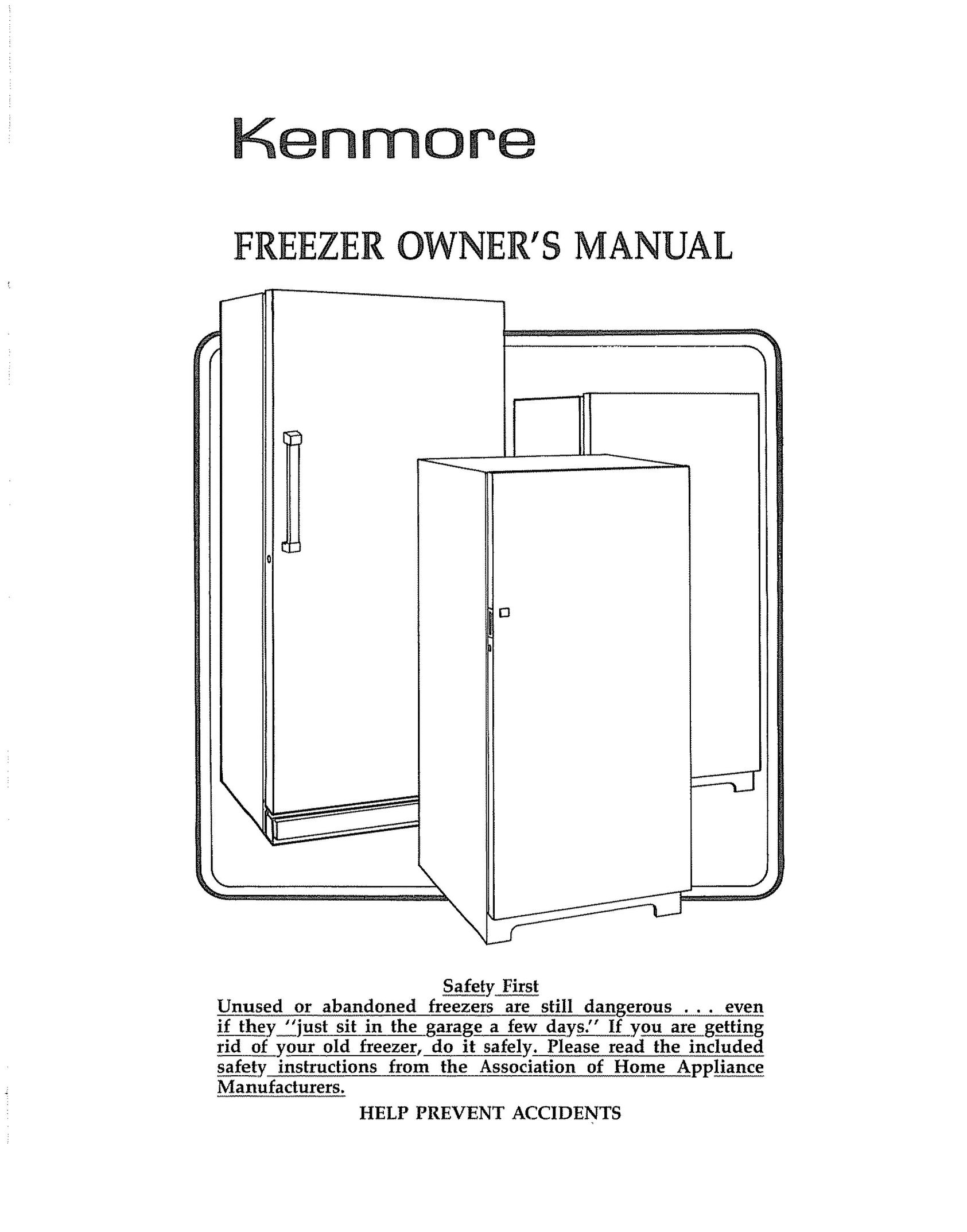 Kenmore 20938 Freezer User Manual