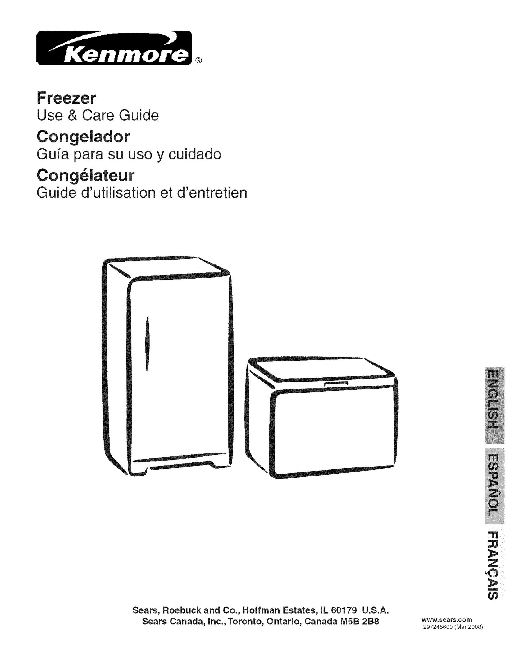Kenmore 25328052801 Freezer User Manual