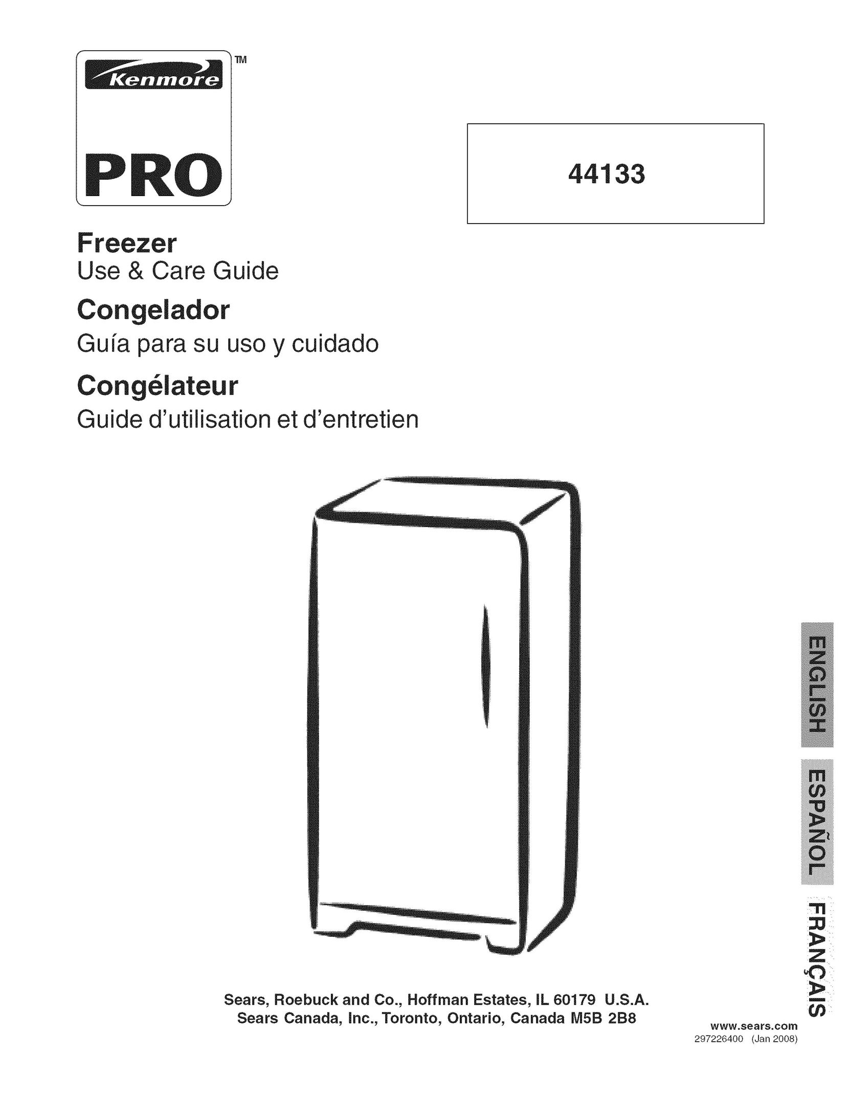 Kenmore 25344133800 Freezer User Manual