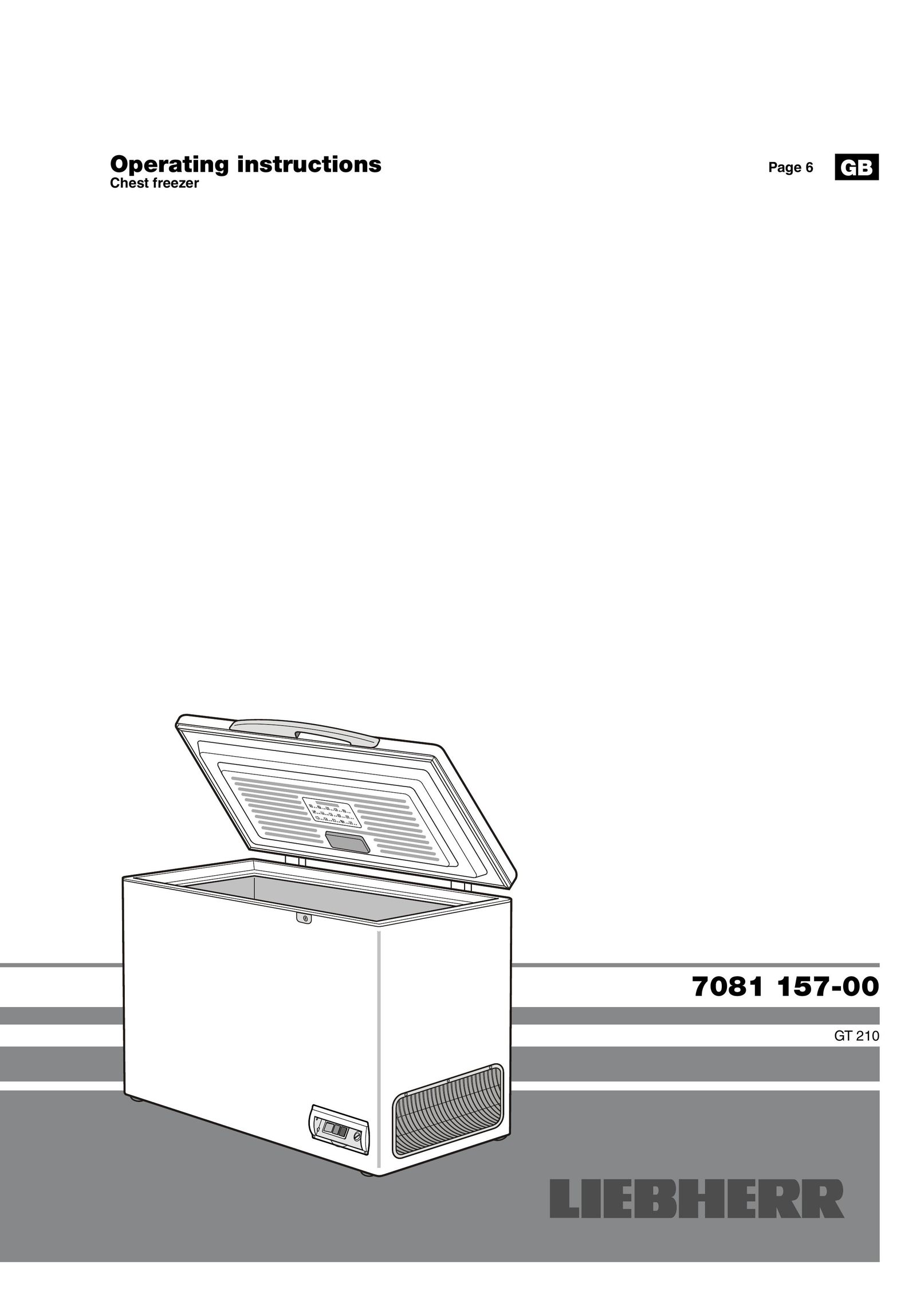 Liebherr 7081 157-00 Freezer User Manual