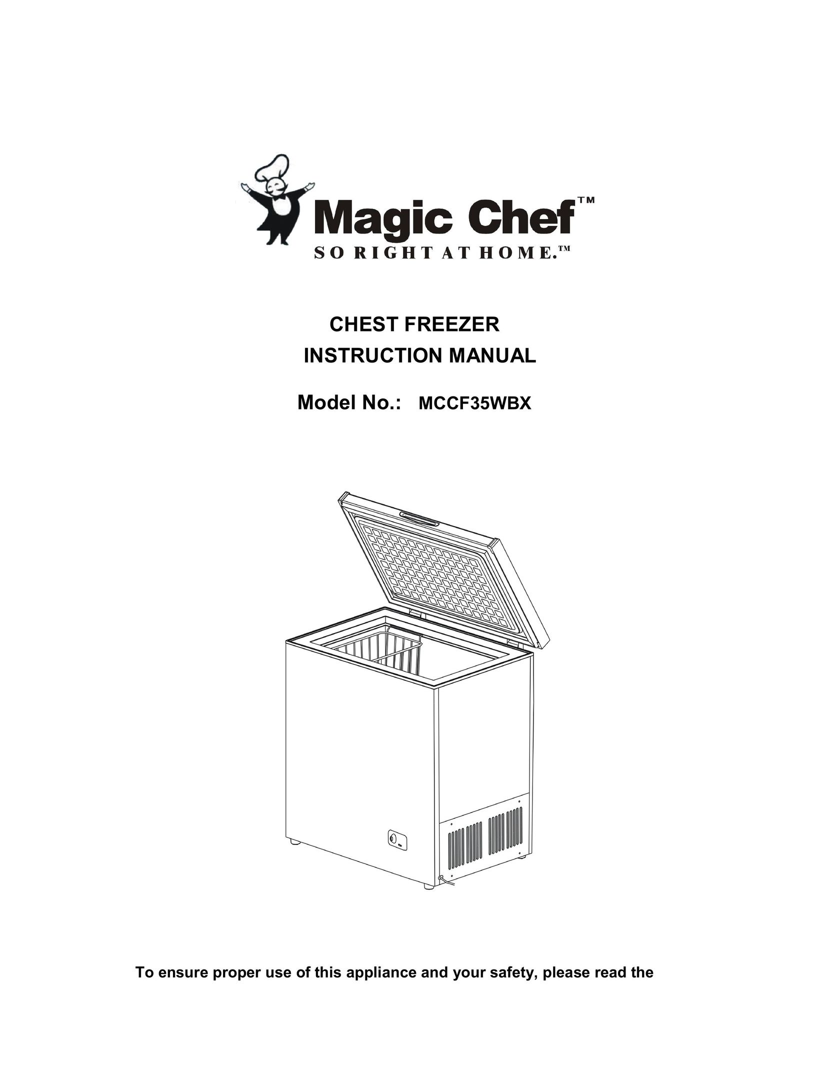 Magic Chef MCCF35WBX Freezer User Manual