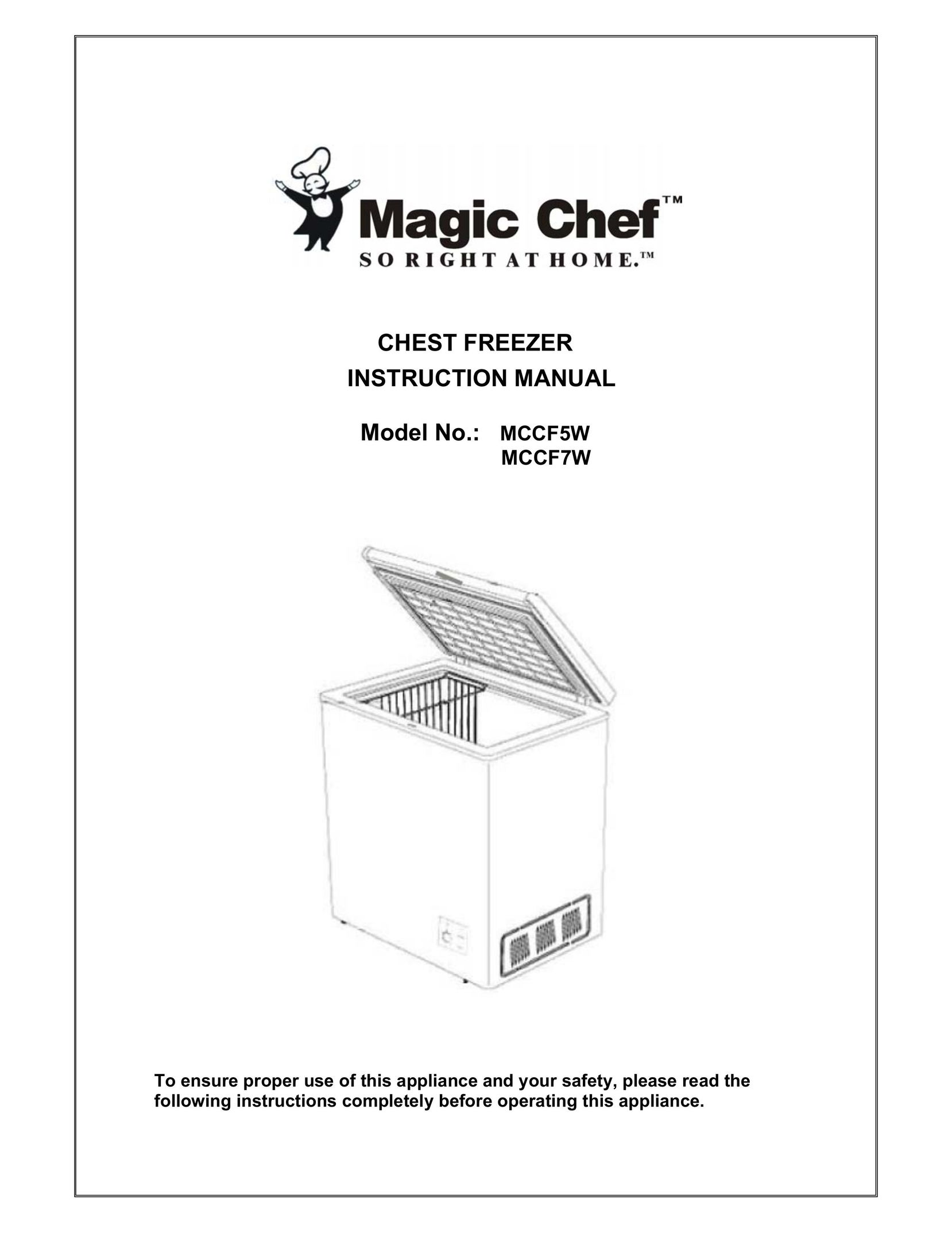 Magic Chef MCCF7W Freezer User Manual