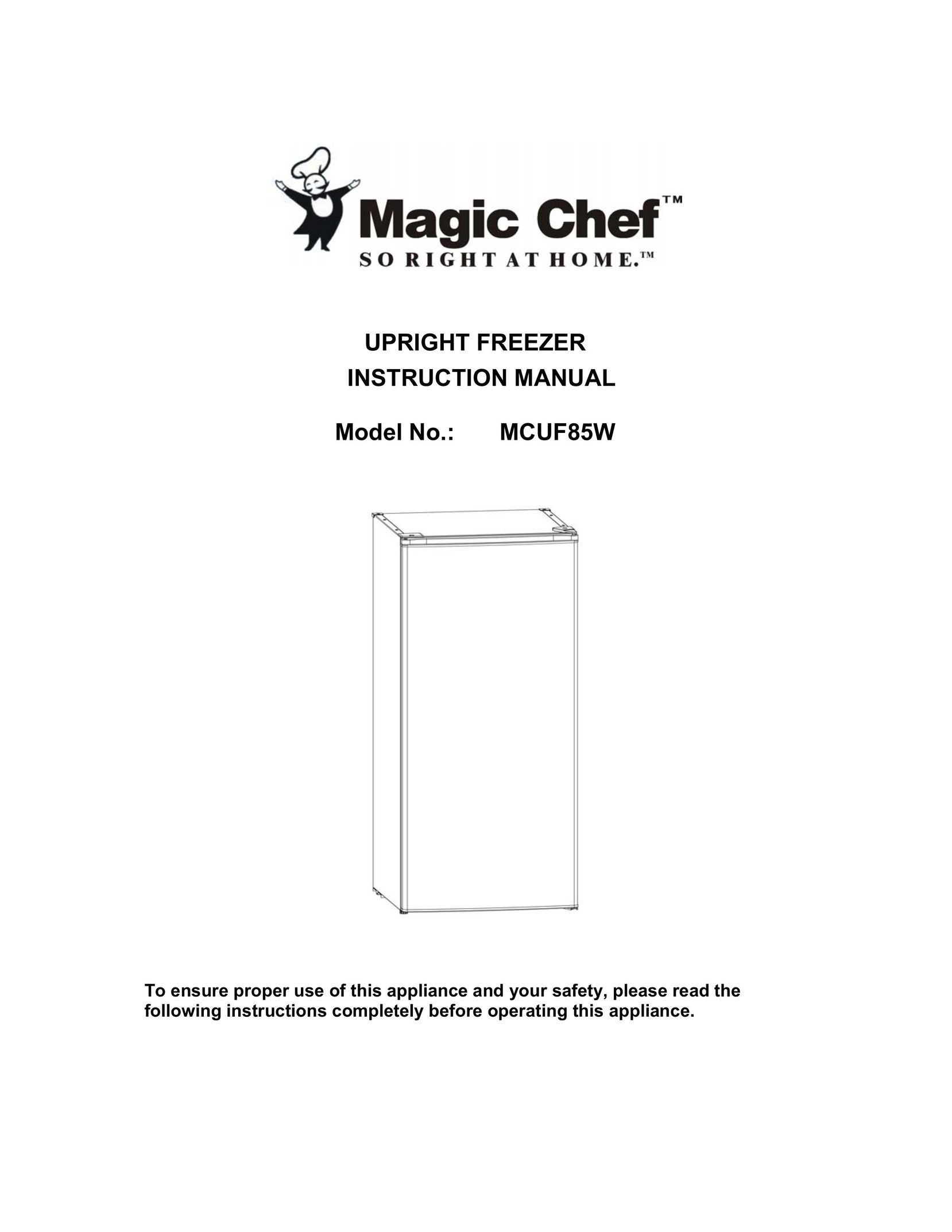 Magic Chef MCUF85W Freezer User Manual