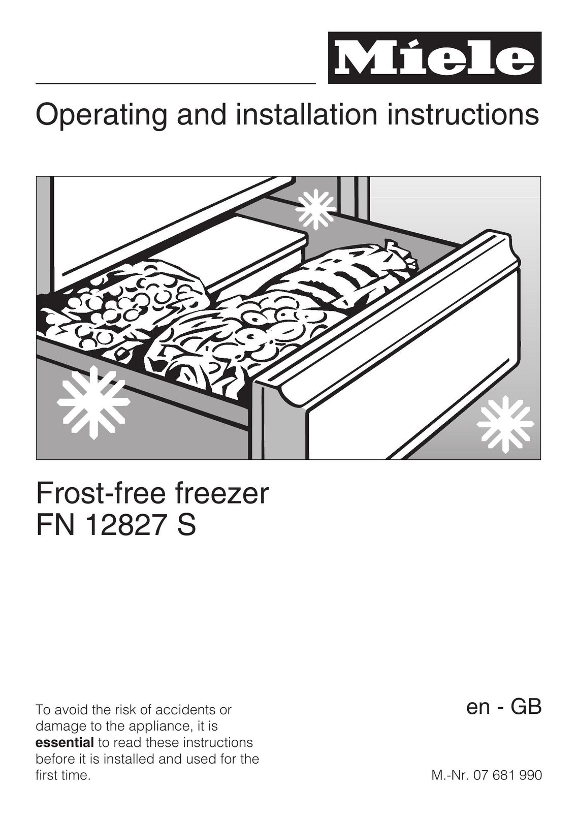 Miele 07 681 990 Freezer User Manual