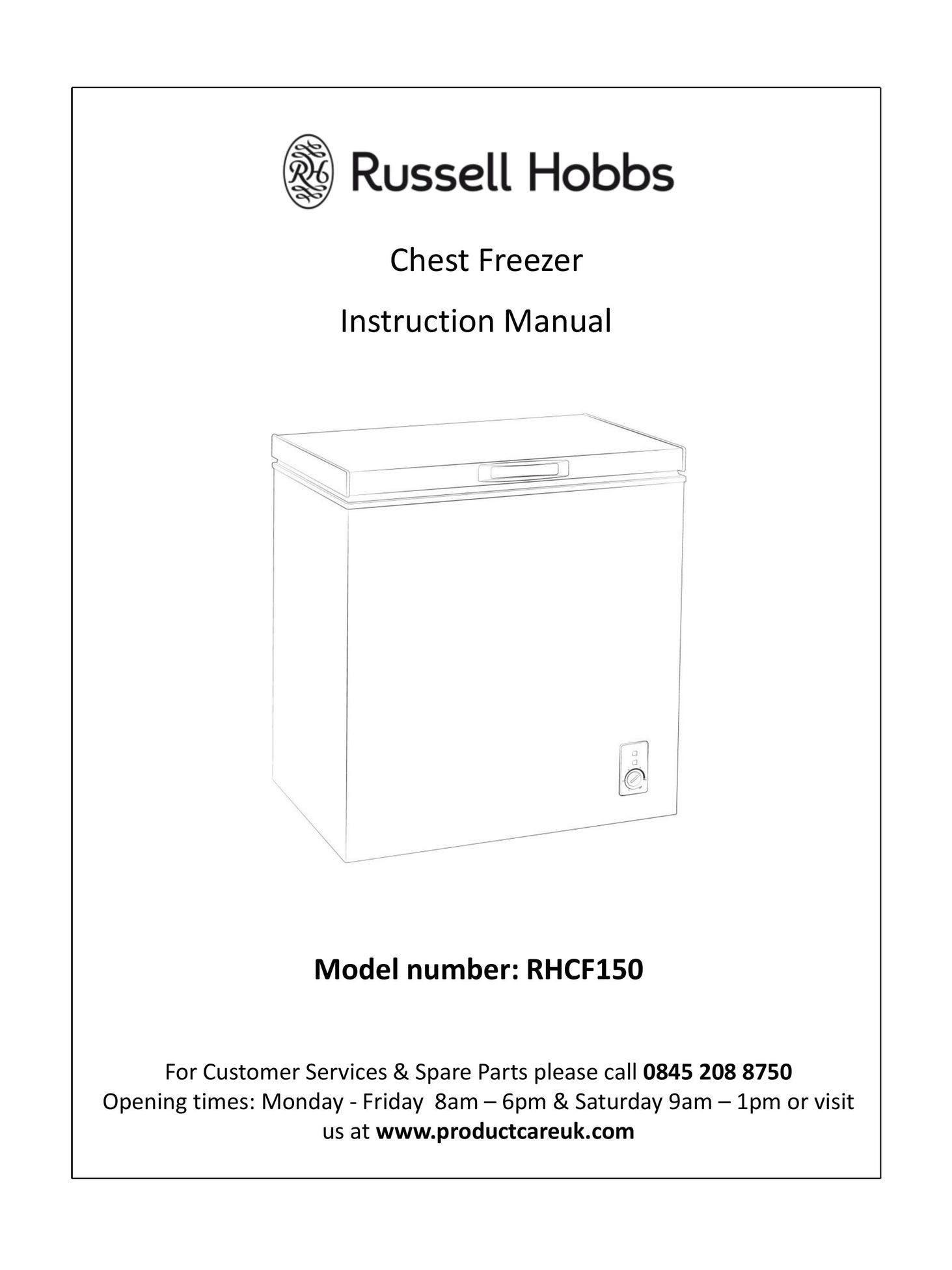 Russell Hobbs RHCF150 Freezer User Manual
