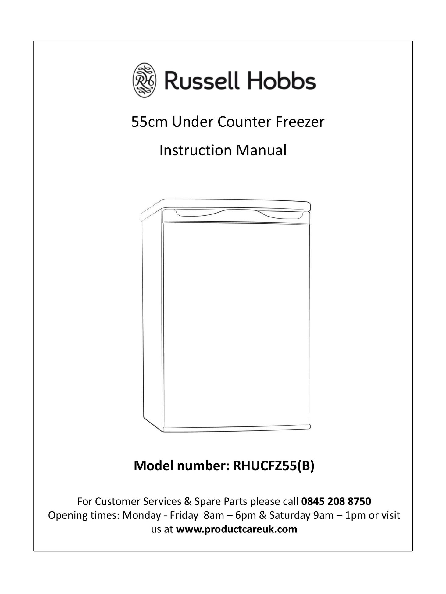Russell Hobbs RHUCFZ55(B) Freezer User Manual