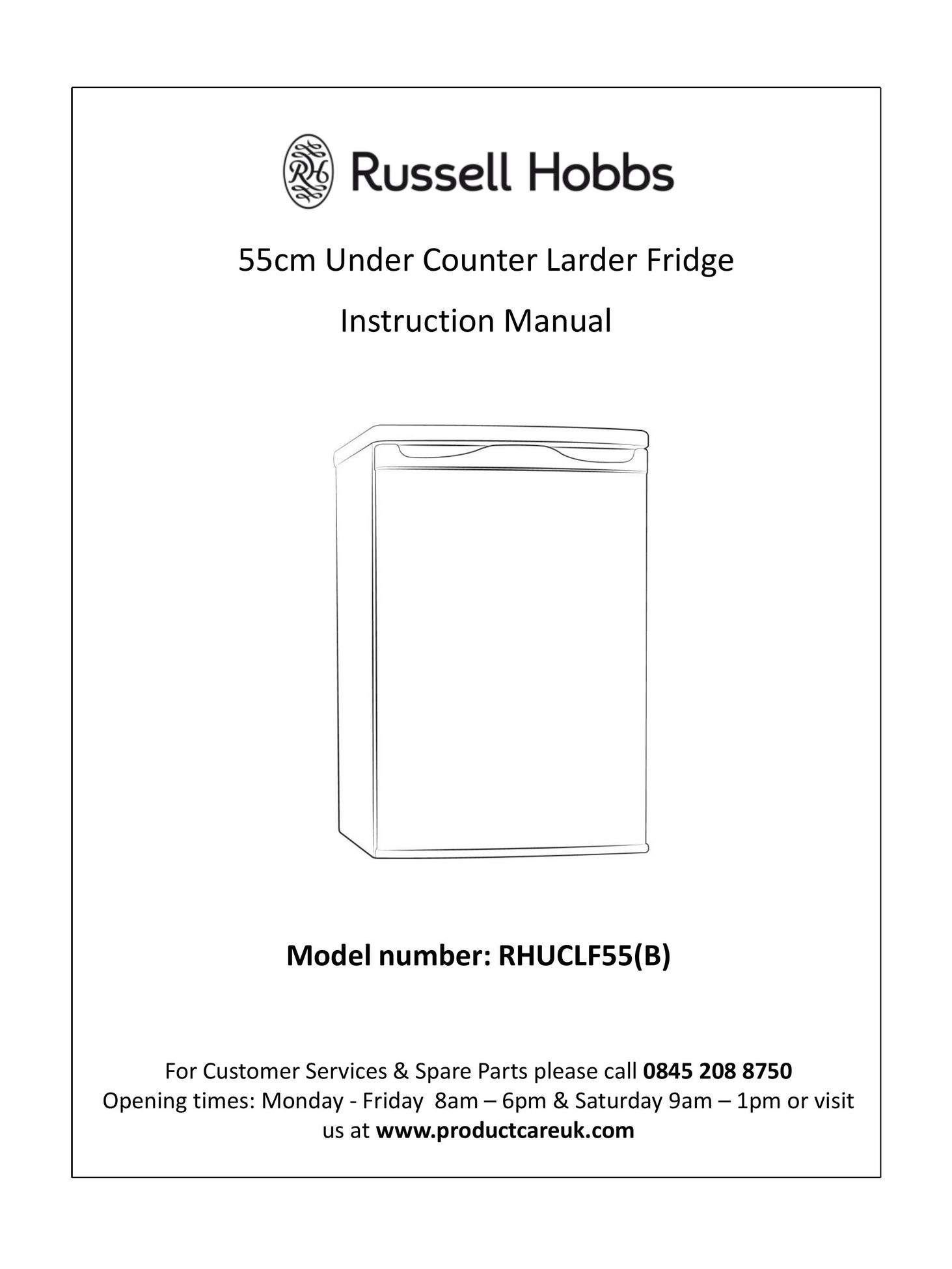 Russell Hobbs RHUCLF55(B) Freezer User Manual