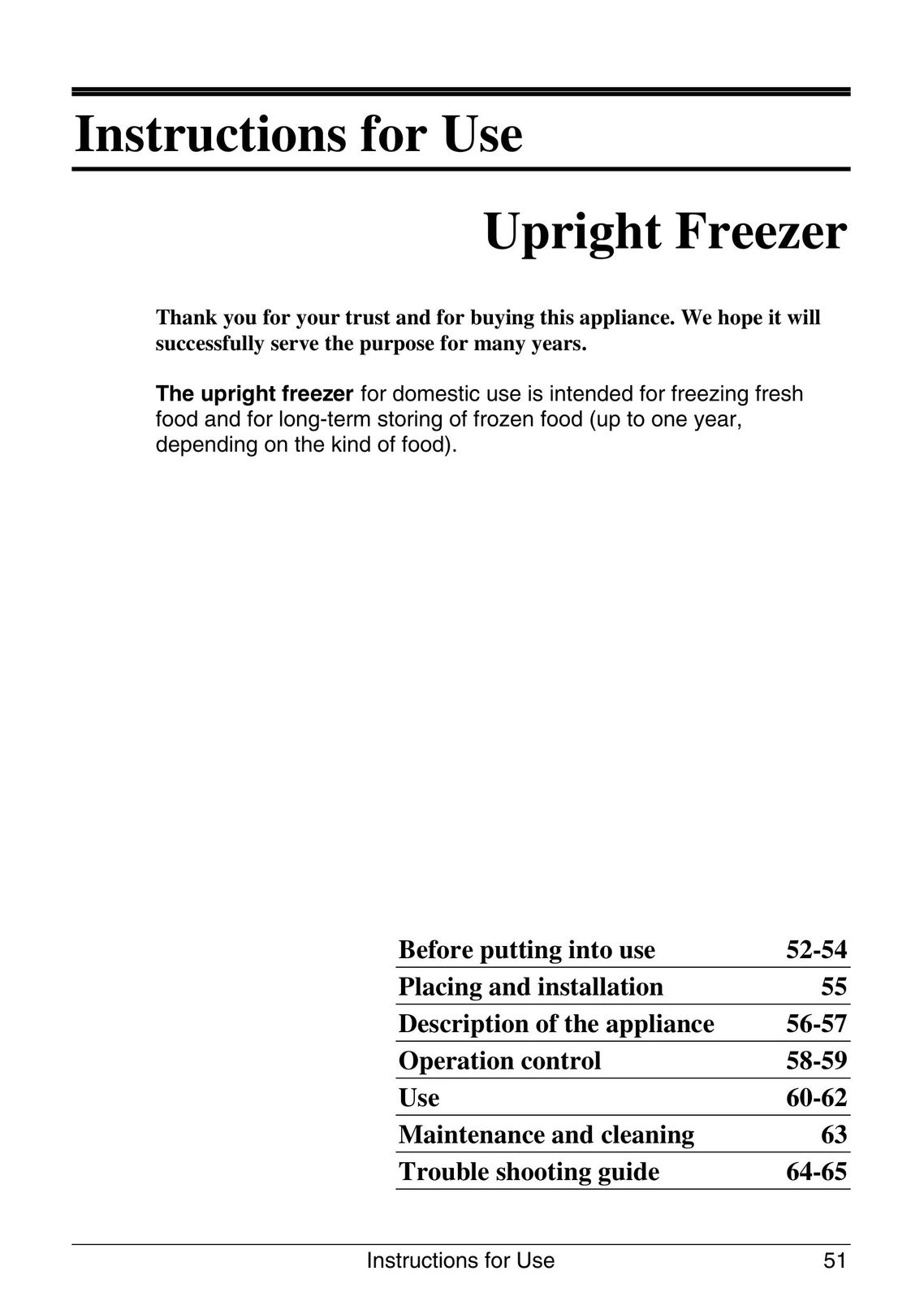 Smeg UKVI144B Freezer User Manual