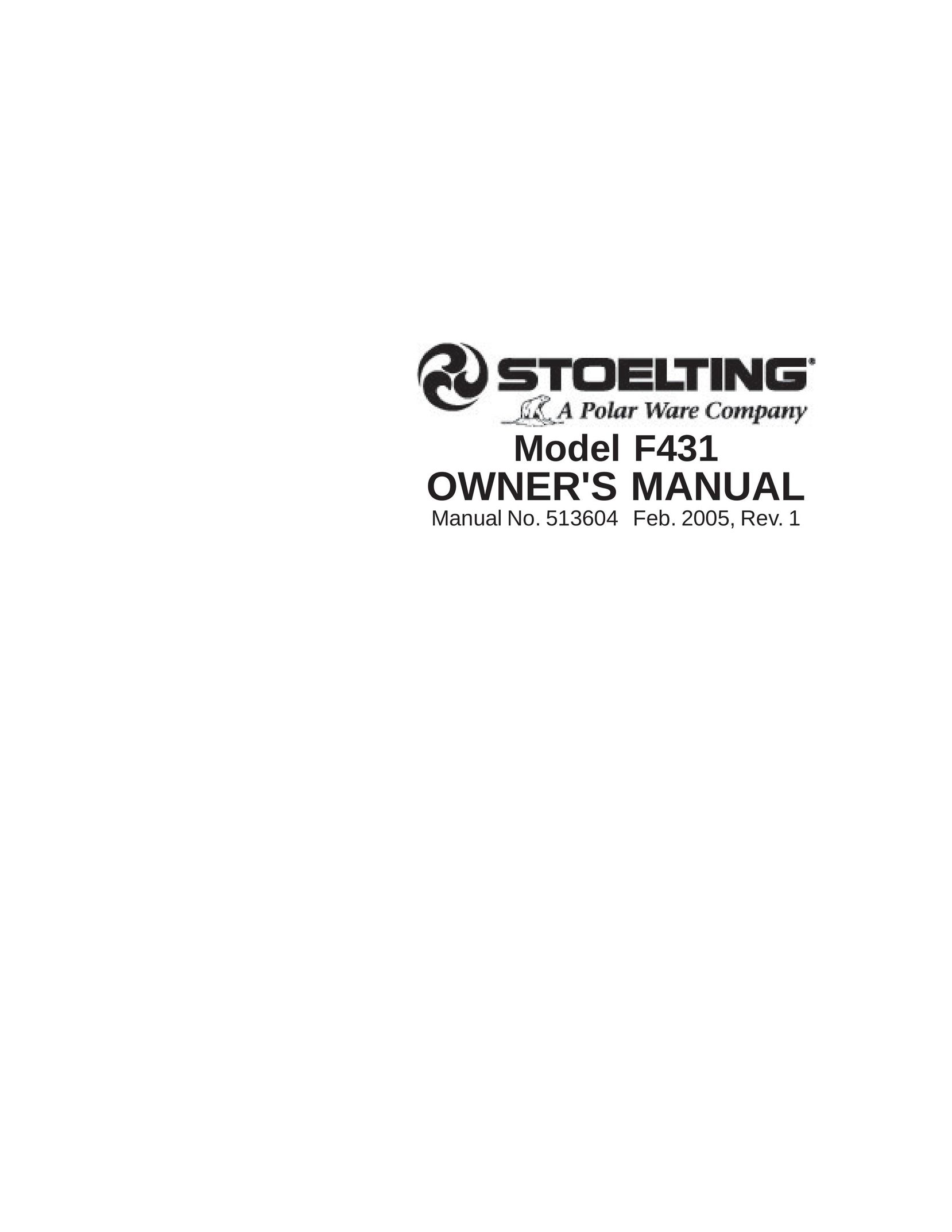 Stoelting F431 Freezer User Manual