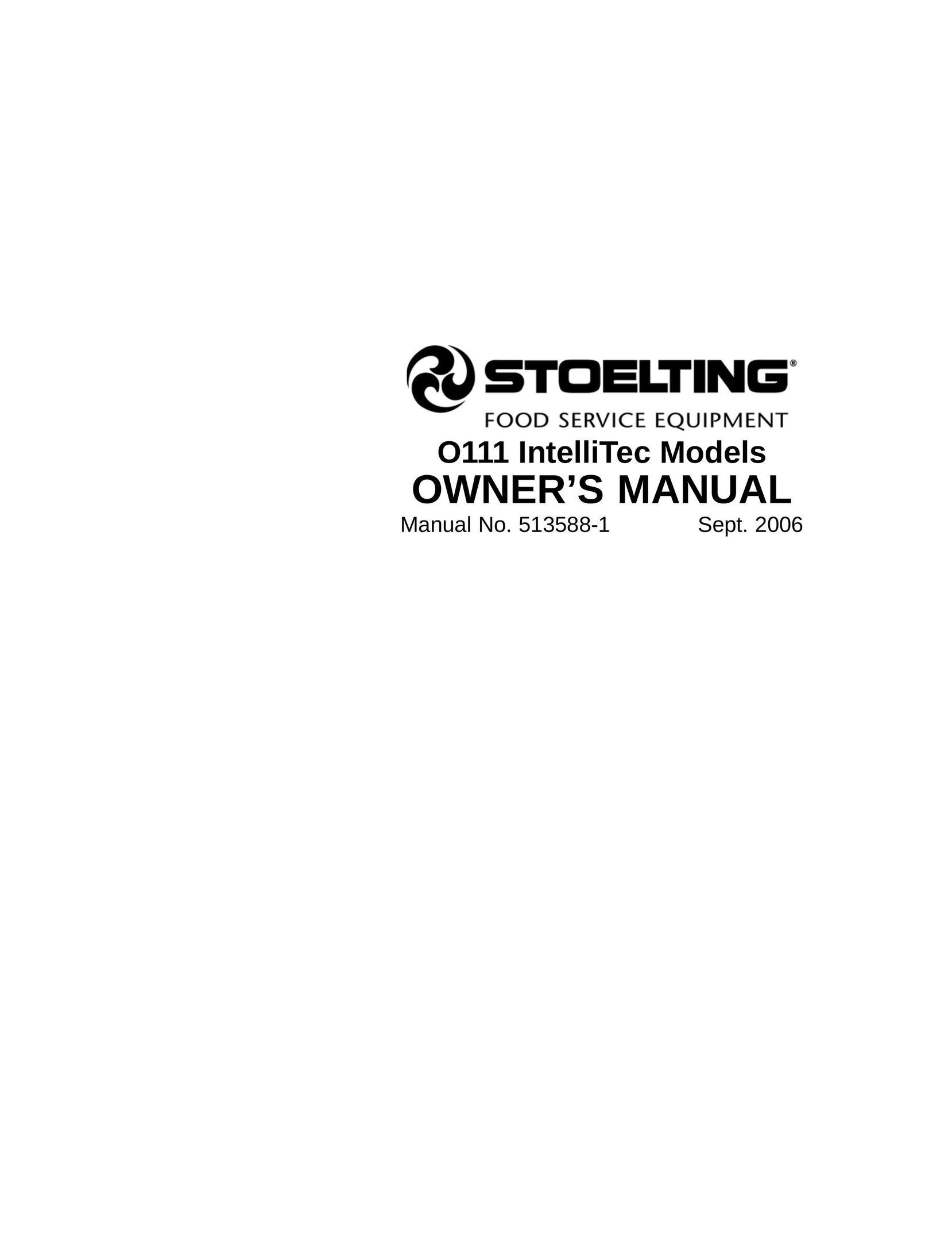 Stoelting O111 Freezer User Manual