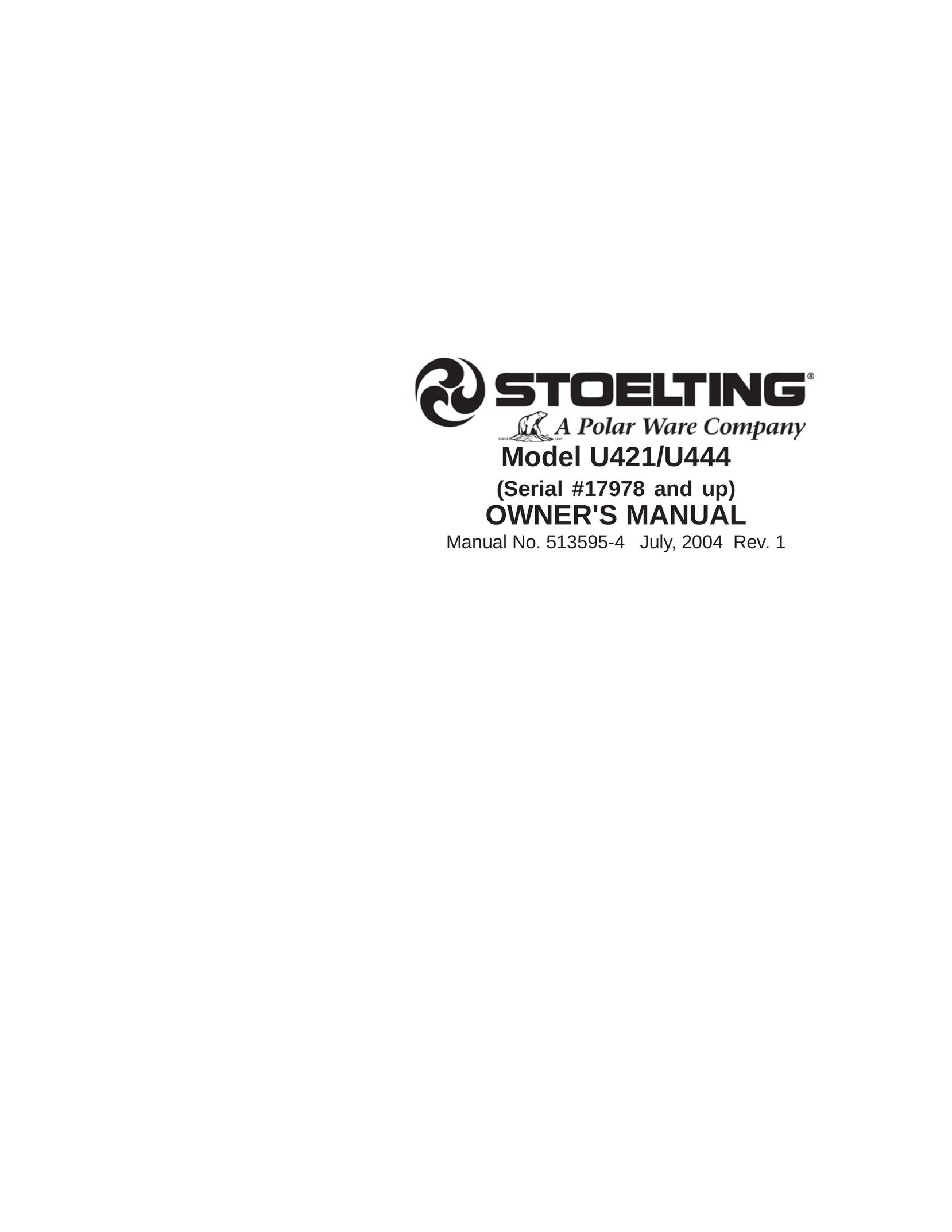 Stoelting U421/U444 Freezer User Manual