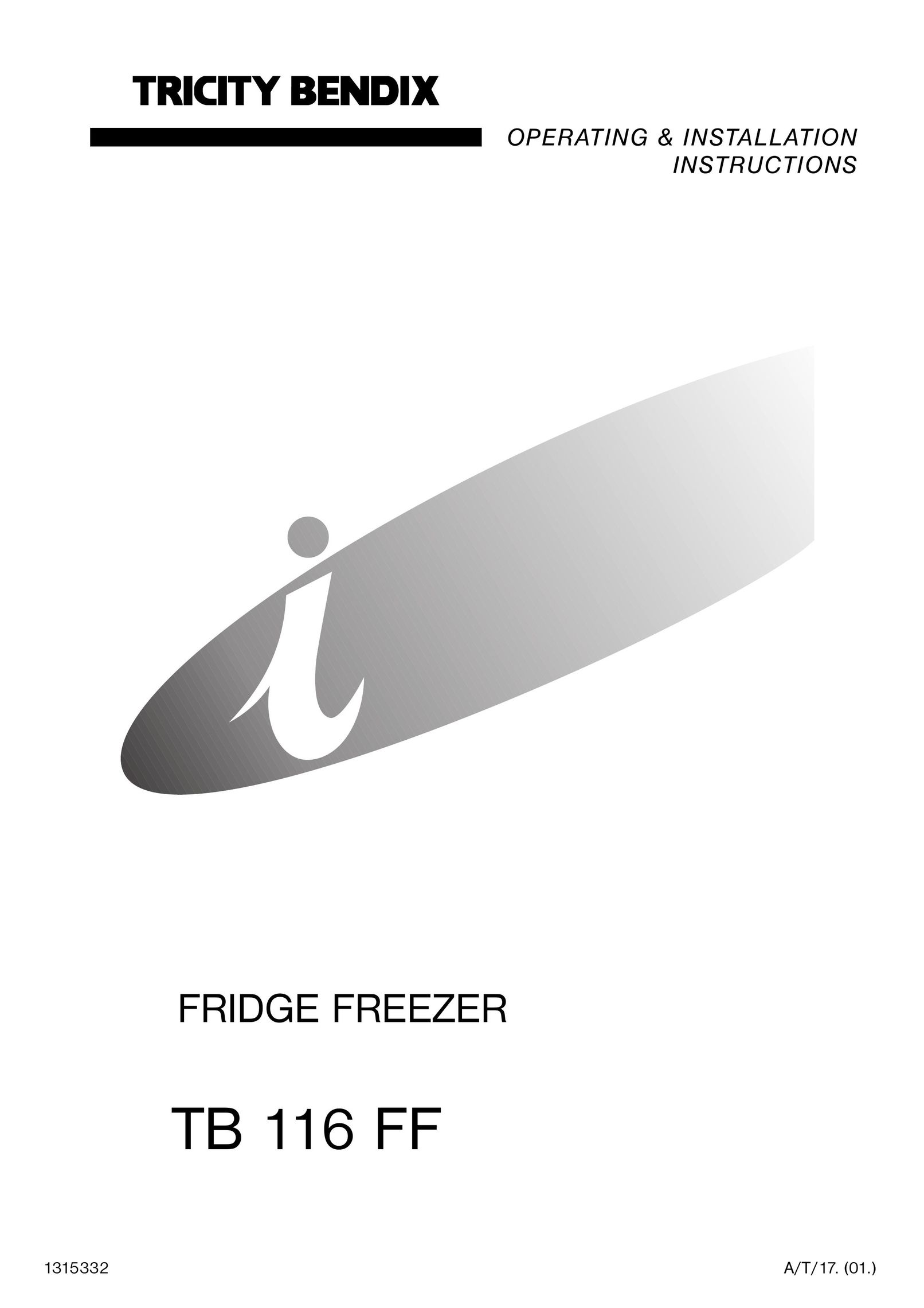 Tricity Bendix TB 116 FF Freezer User Manual