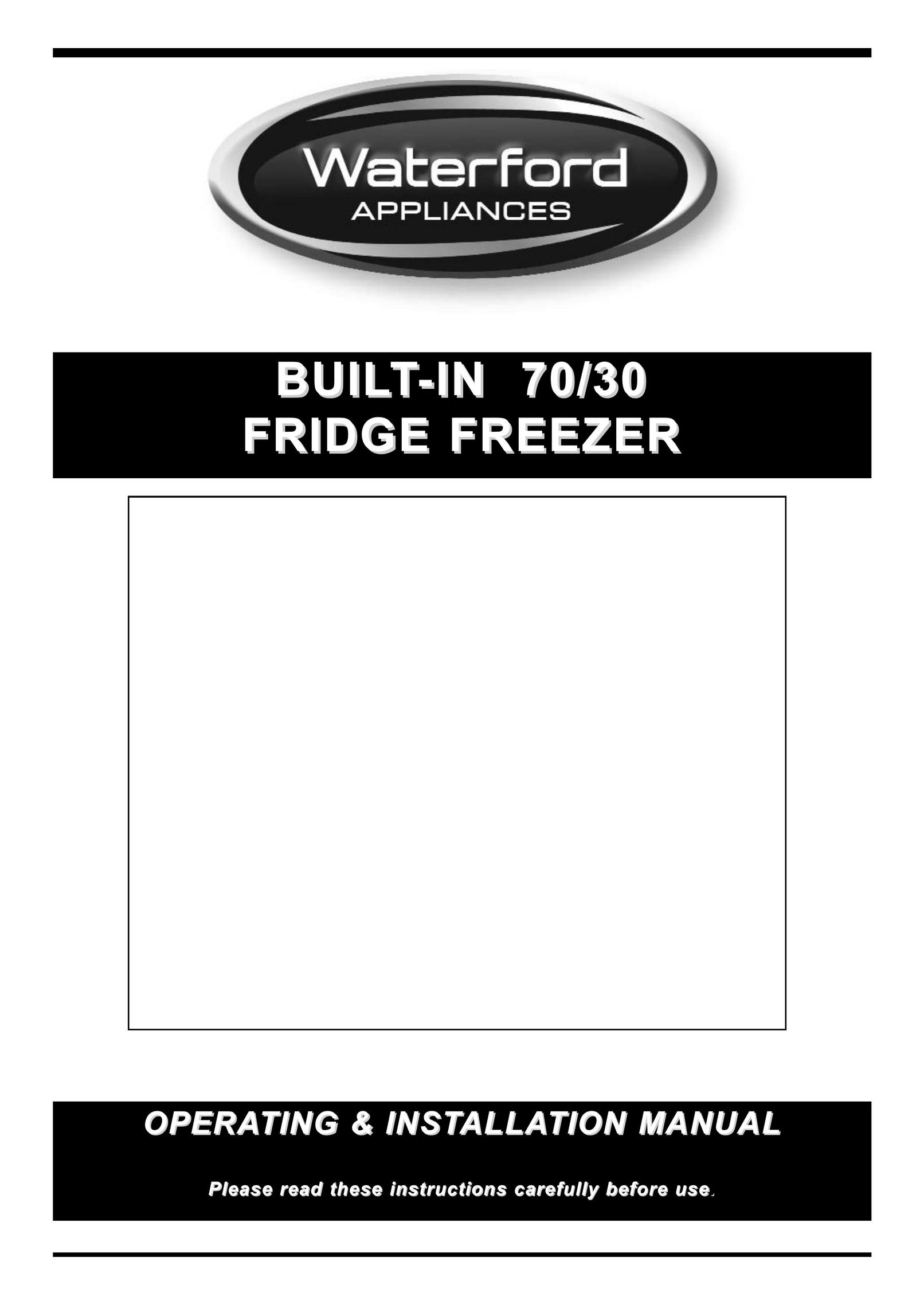 Waterford Precision Cycles Built-in 30 Freezer User Manual
