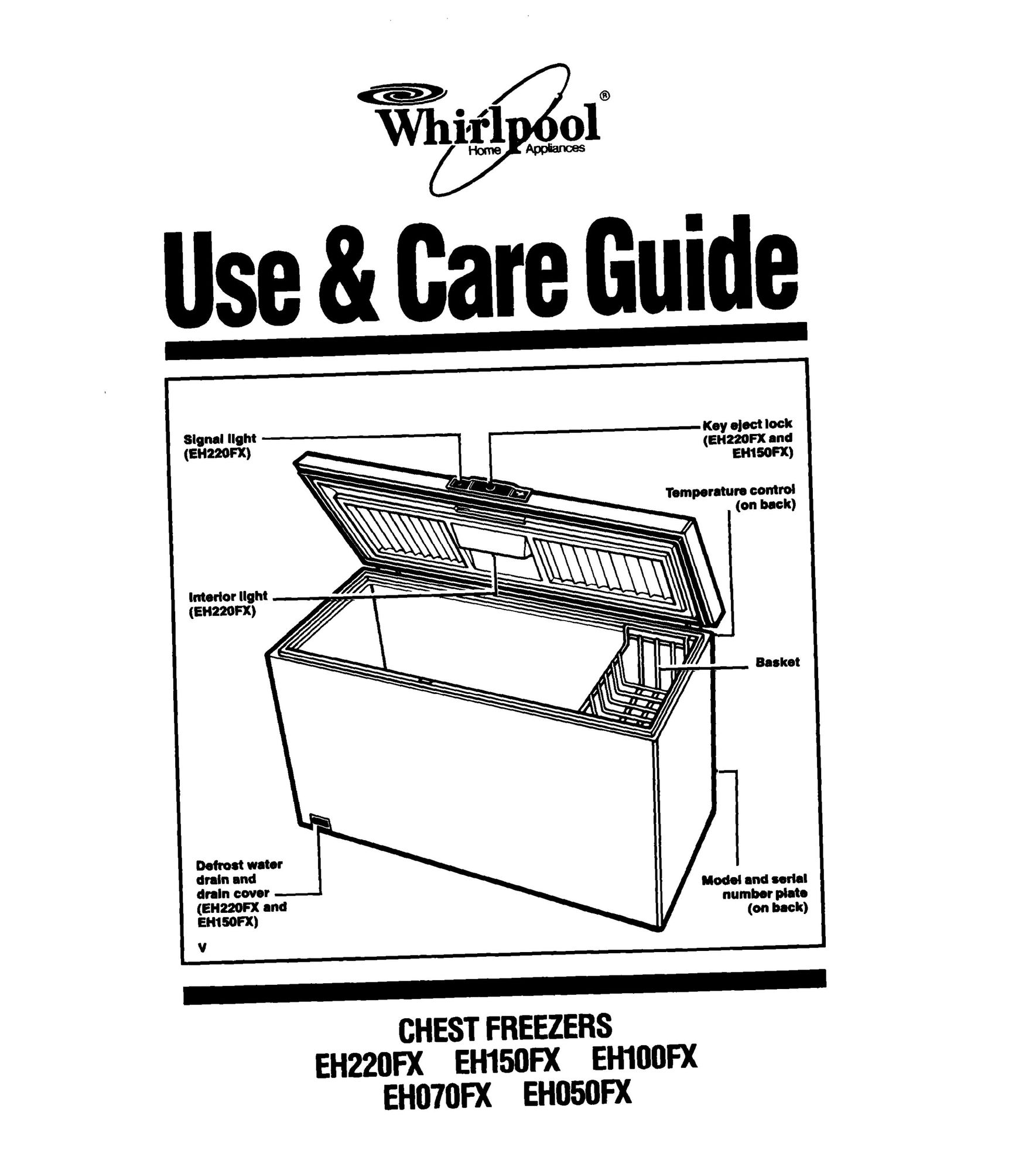 Whirlpool EH050FX Freezer User Manual