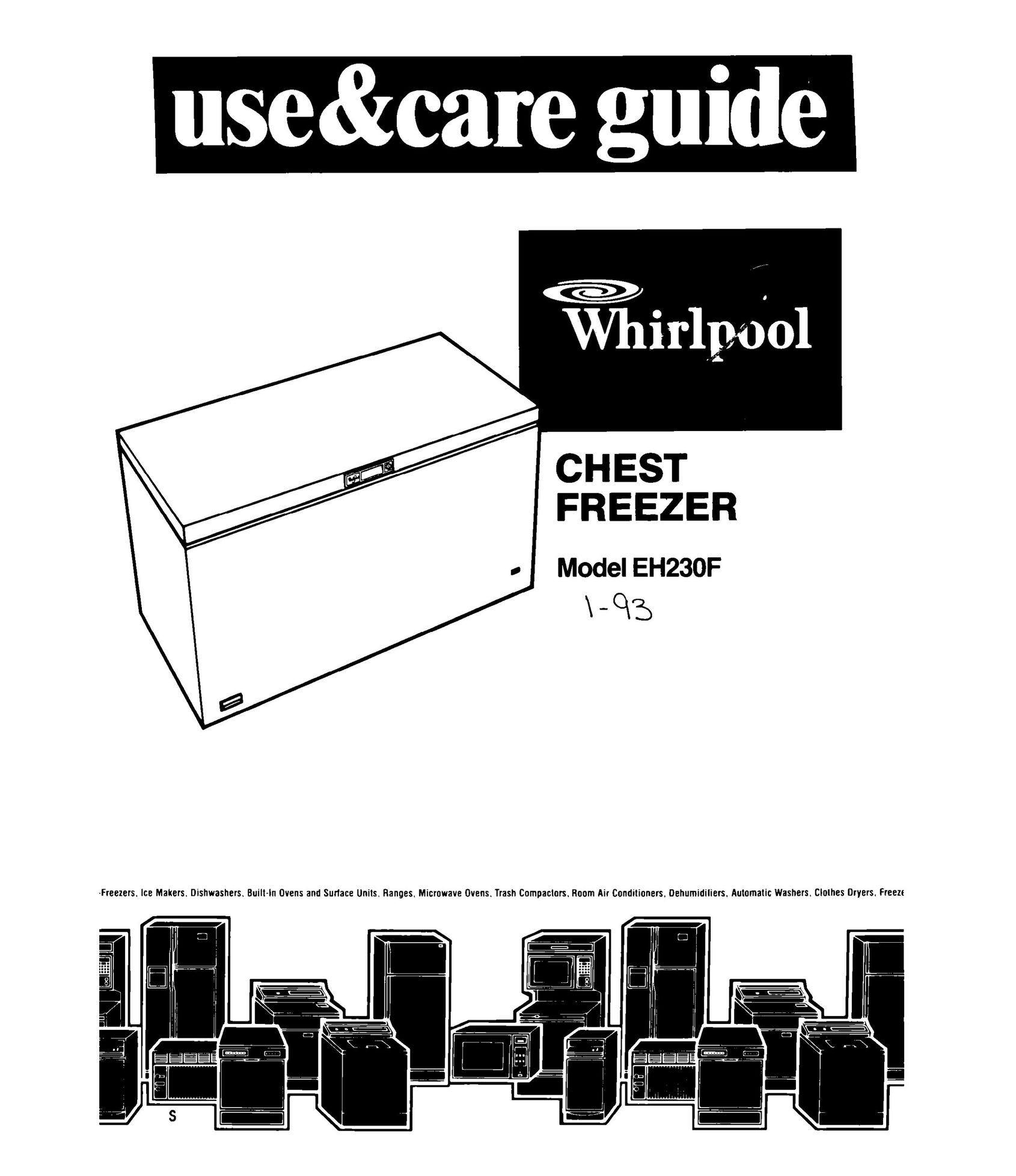 Whirlpool EH230F Freezer User Manual