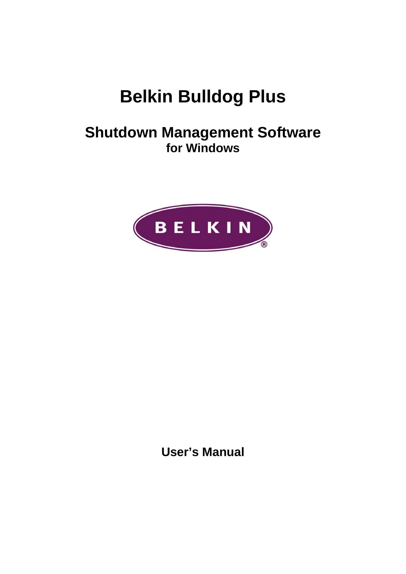 Belkin belkin bulldog plus- shutdown management software for windows Frozen Dessert Maker User Manual