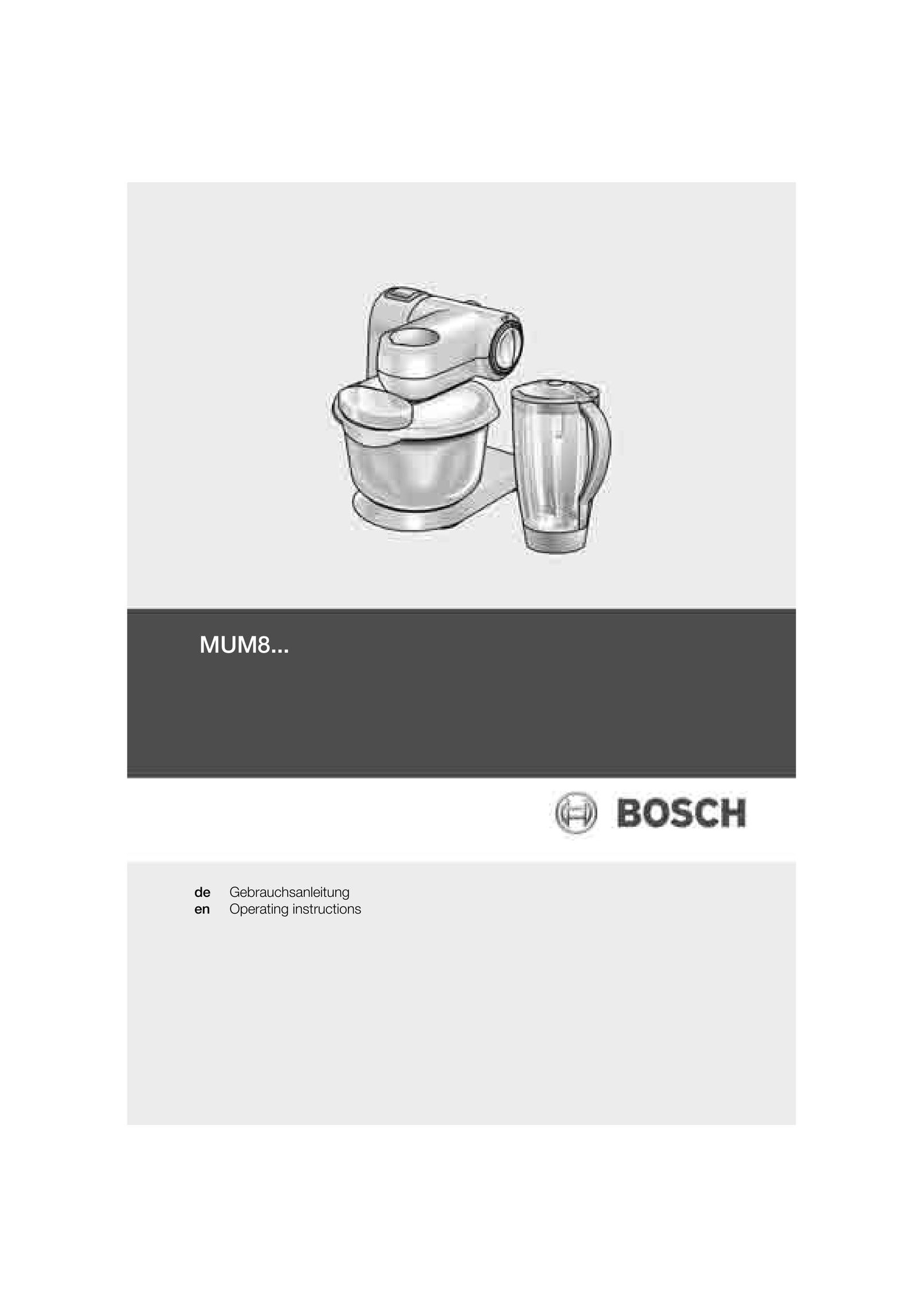 Bosch Appliances MUM8 Frozen Dessert Maker User Manual
