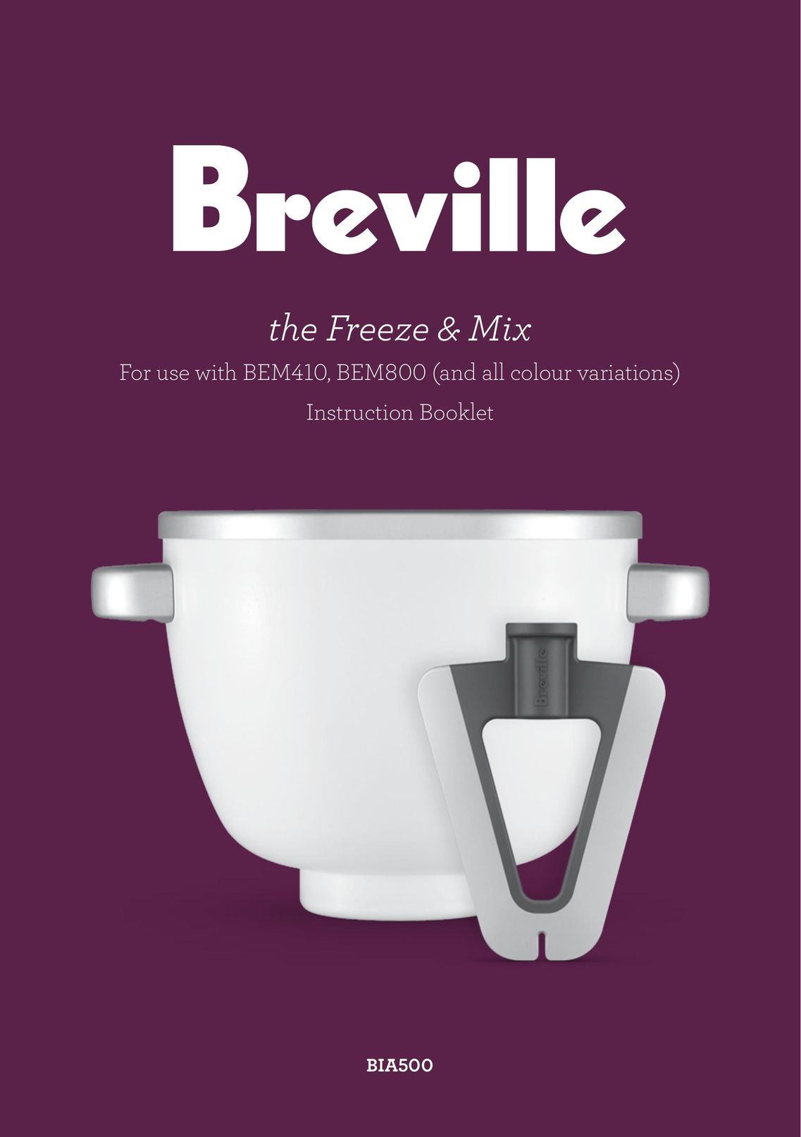Breville BIA500 Frozen Dessert Maker User Manual