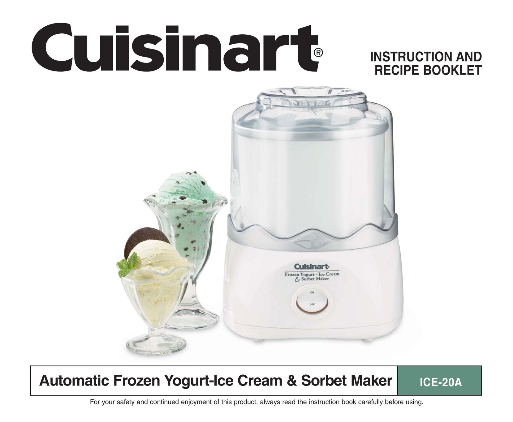 Cuisinart ICE-20A Frozen Dessert Maker User Manual