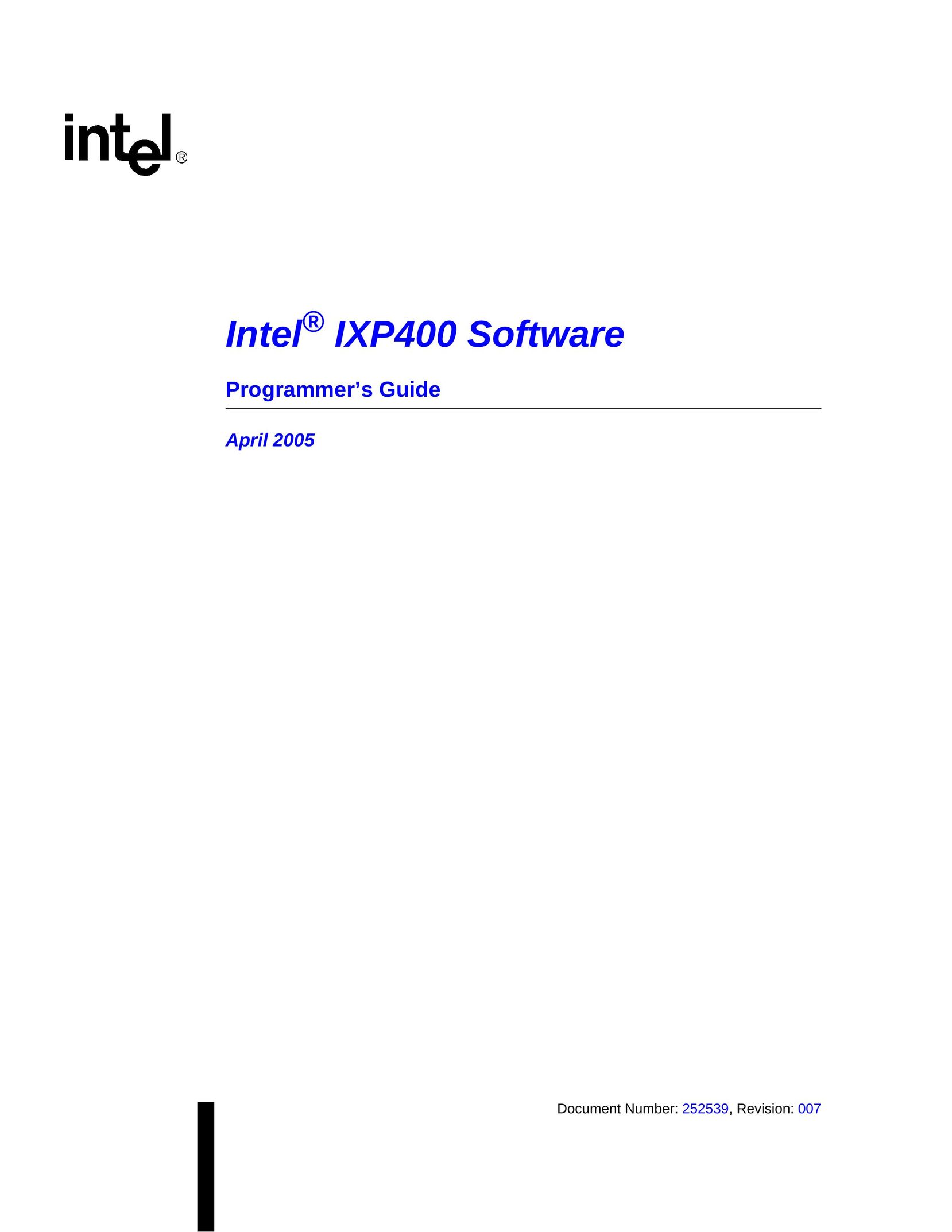 Intel IXP400 Frozen Dessert Maker User Manual