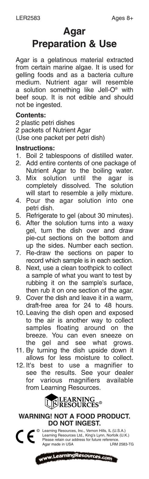 Learning Resources LER2583 Frozen Dessert Maker User Manual