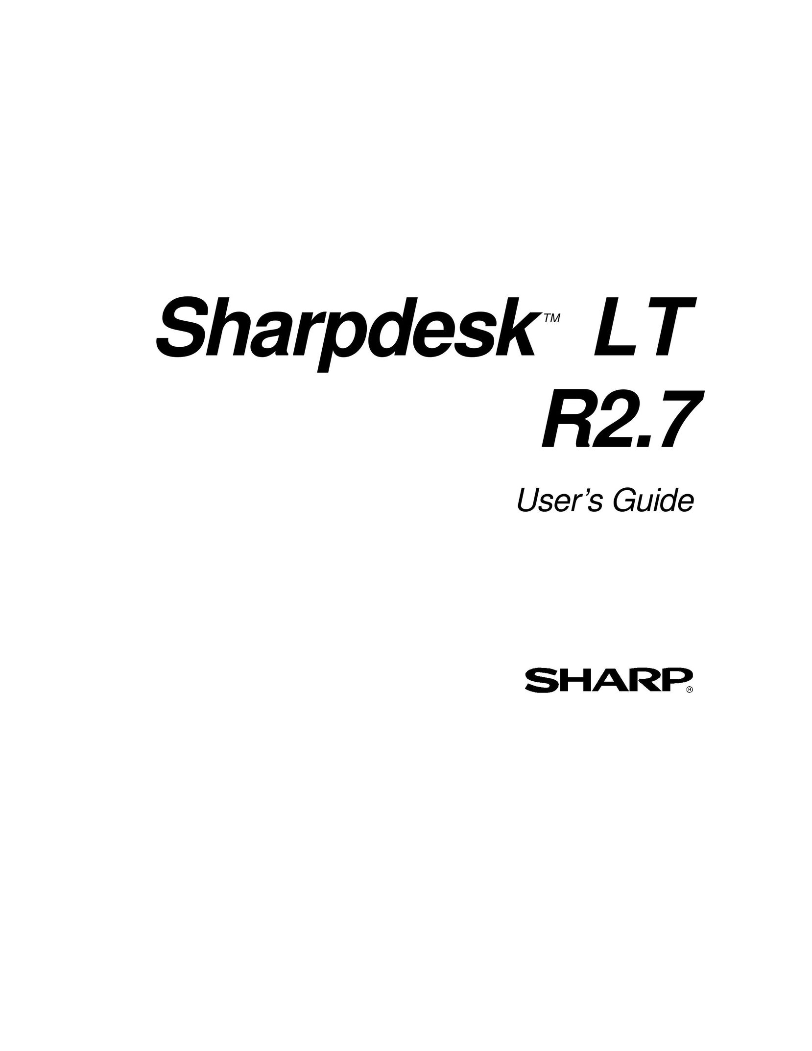 Sharp R2.7 Frozen Dessert Maker User Manual