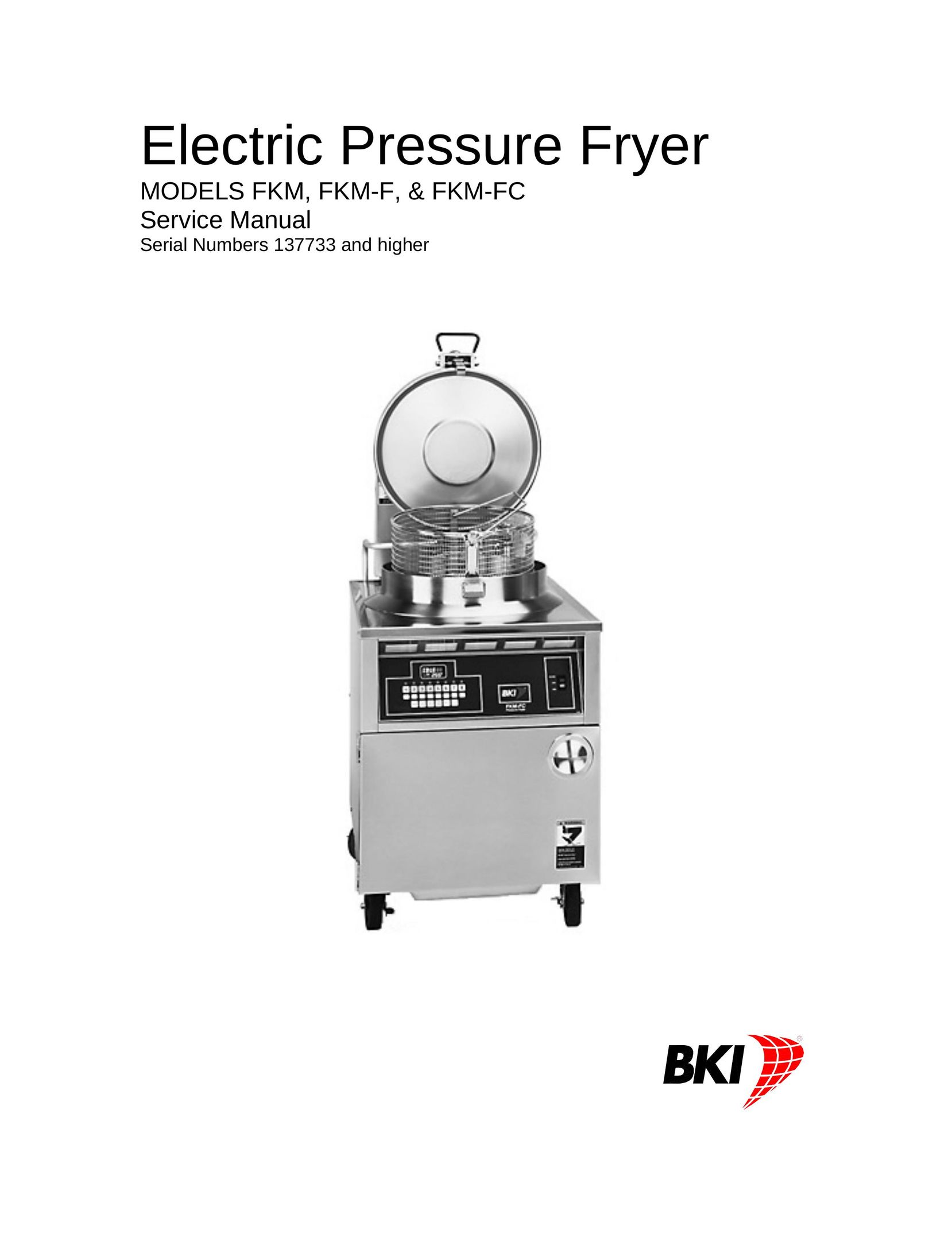Bakers Pride Oven FKM-F Fryer User Manual
