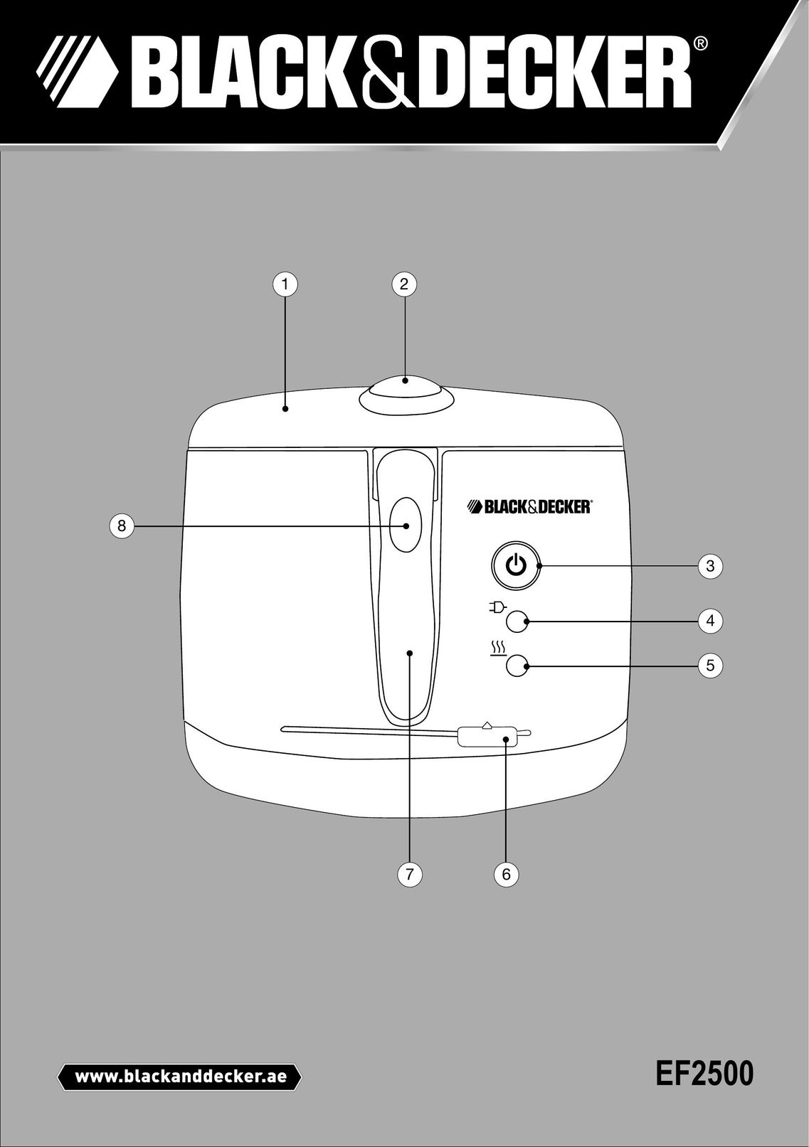 Black & Decker EF2500 Fryer User Manual