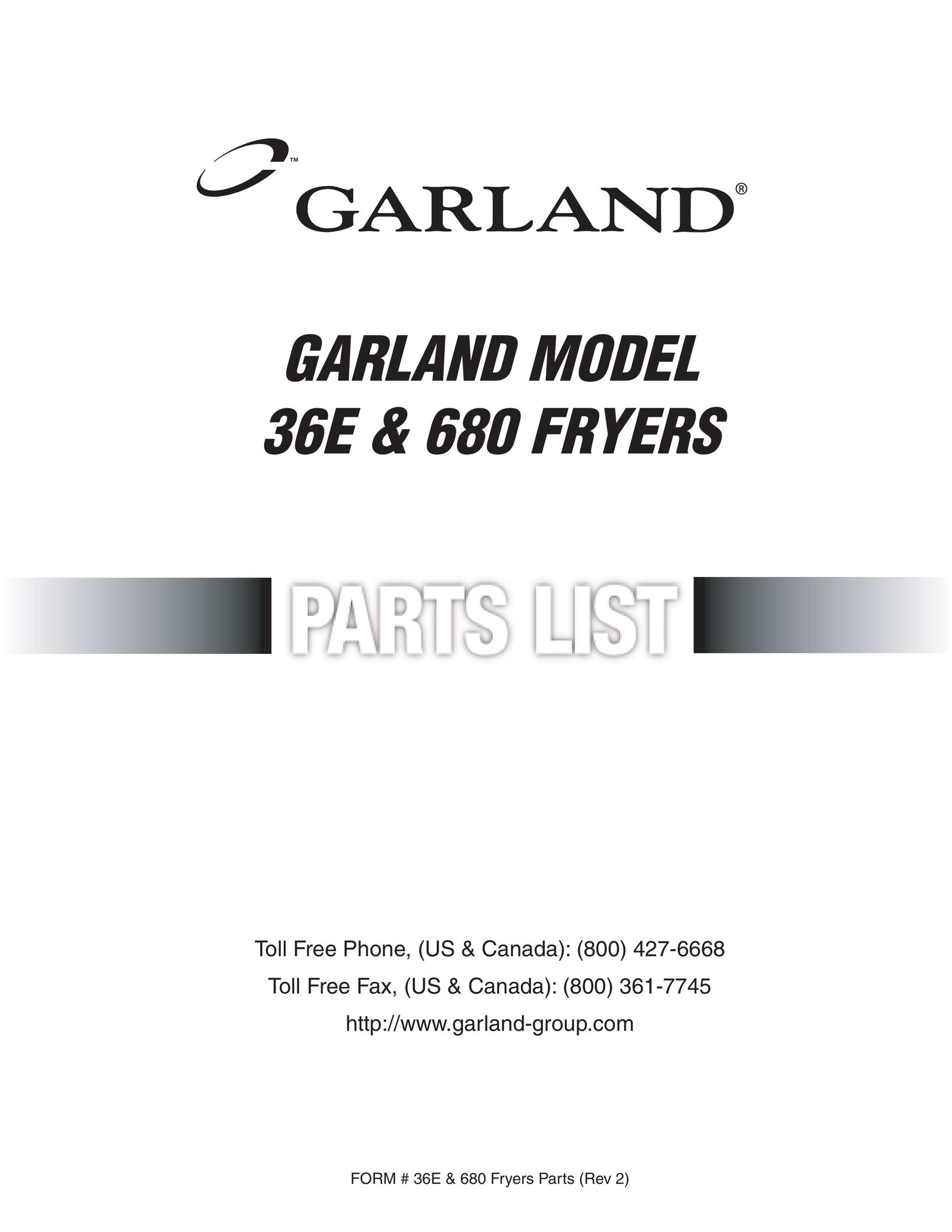 Garland 680 Fryer User Manual