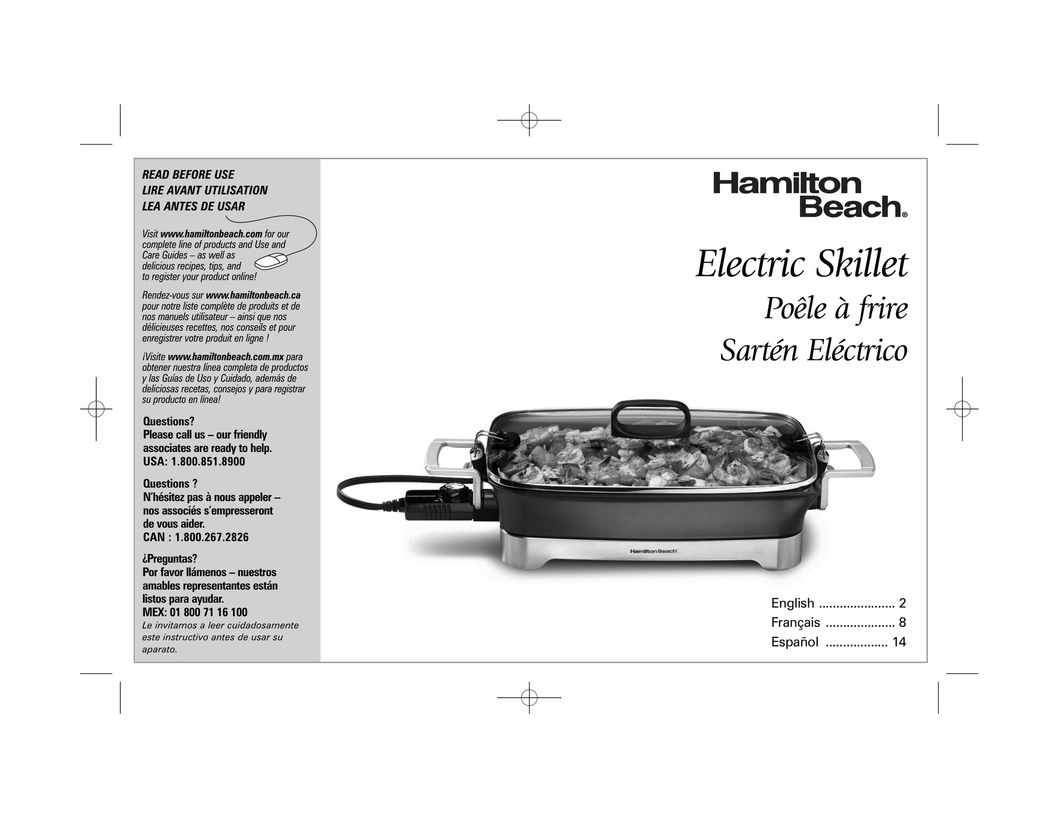 Hamilton Beach 38540 Fryer User Manual