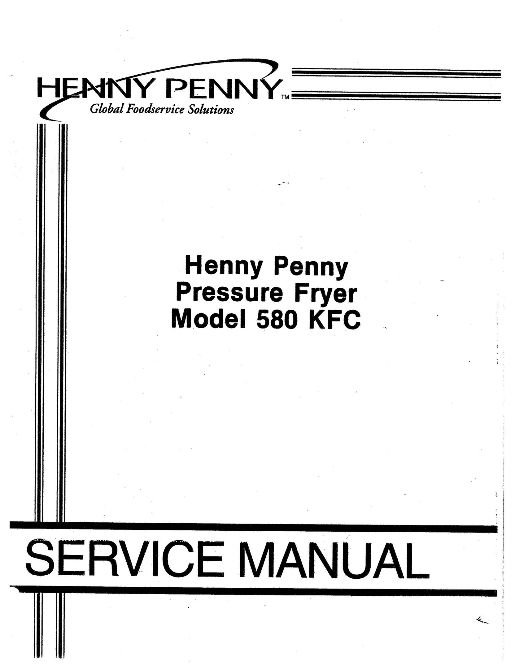 Henny Penny 580 KFC Fryer User Manual