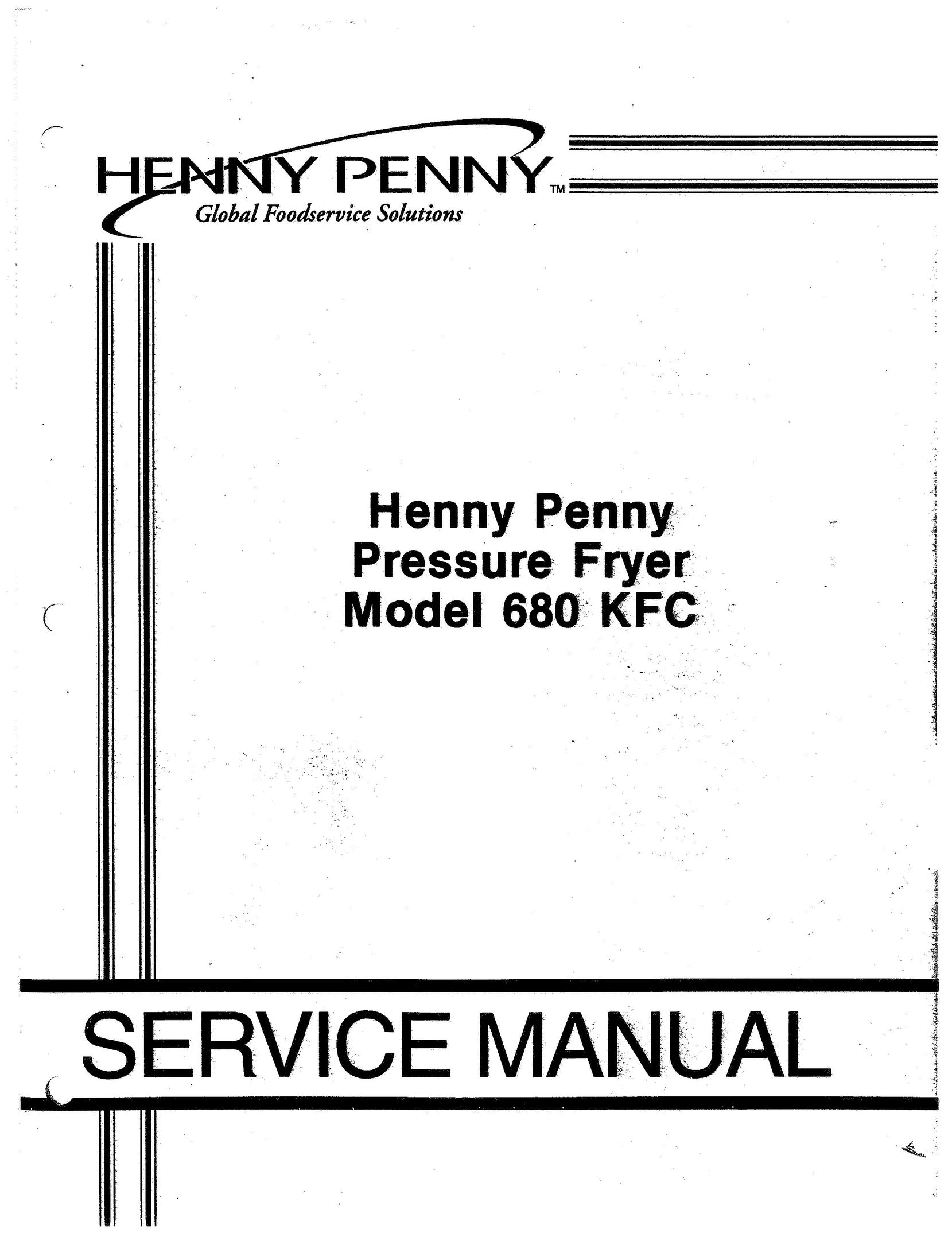 Henny Penny 680 KFC Fryer User Manual