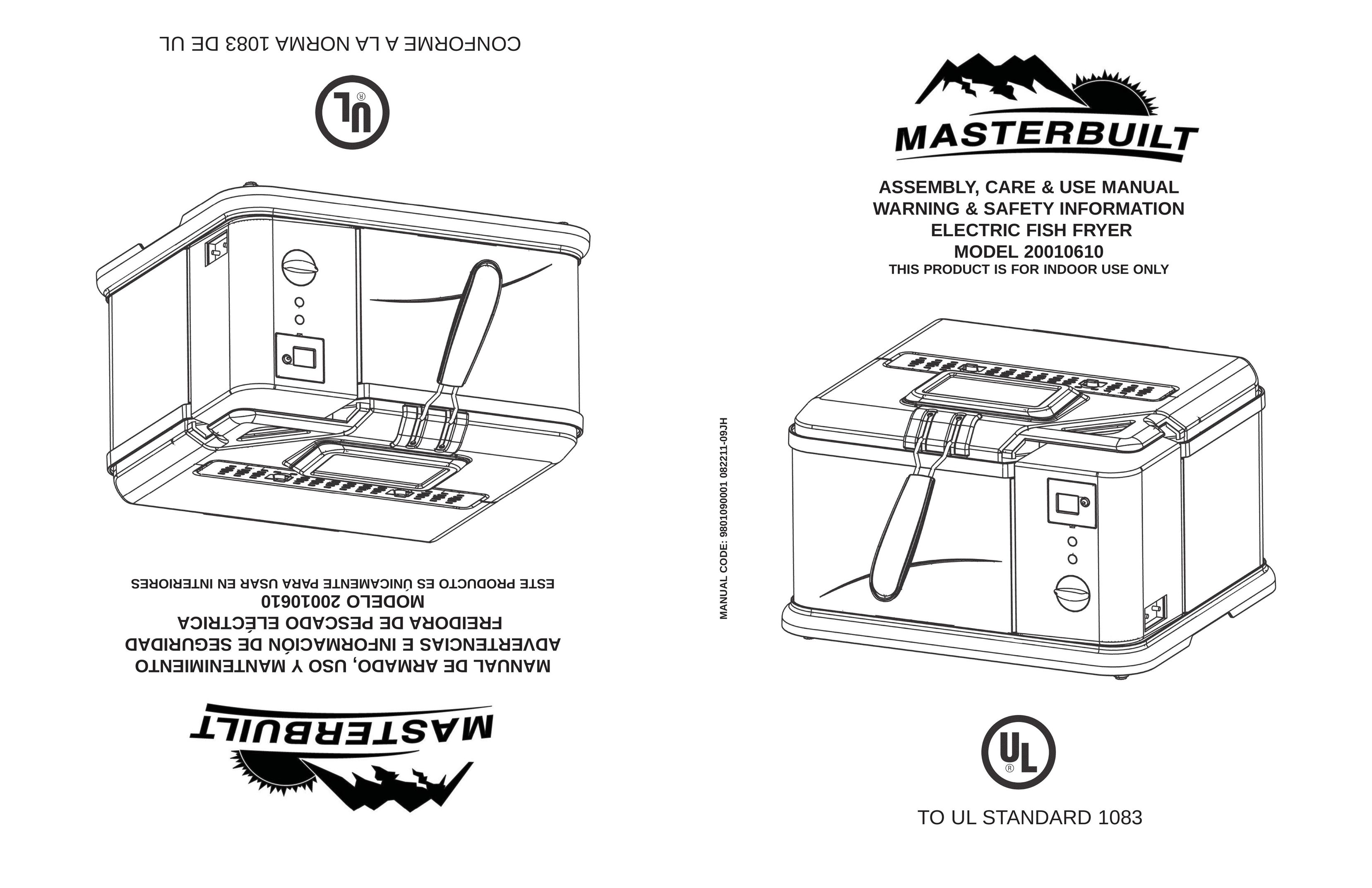 Masterbuilt 20010610 Fryer User Manual