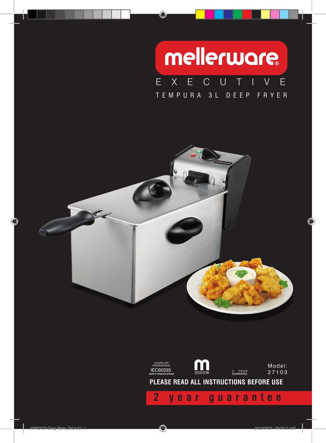 Mellerware 27103 Fryer User Manual