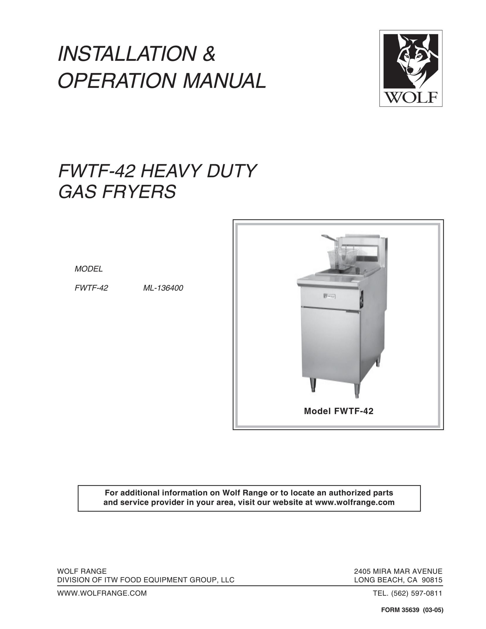 Wolf FWTF-42 Fryer User Manual