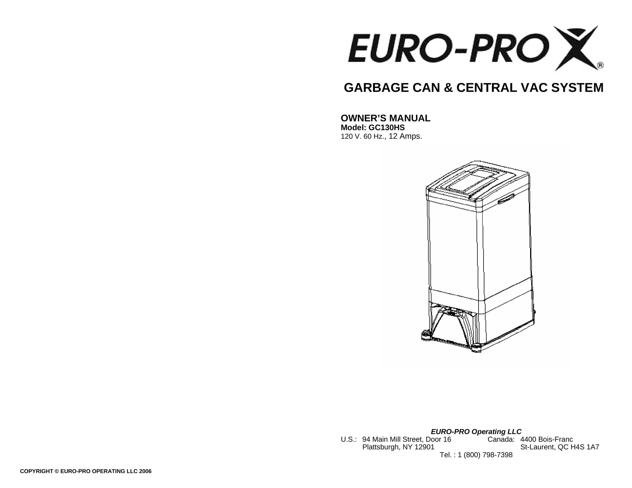Euro-Pro GC130HS Garbage Disposal User Manual