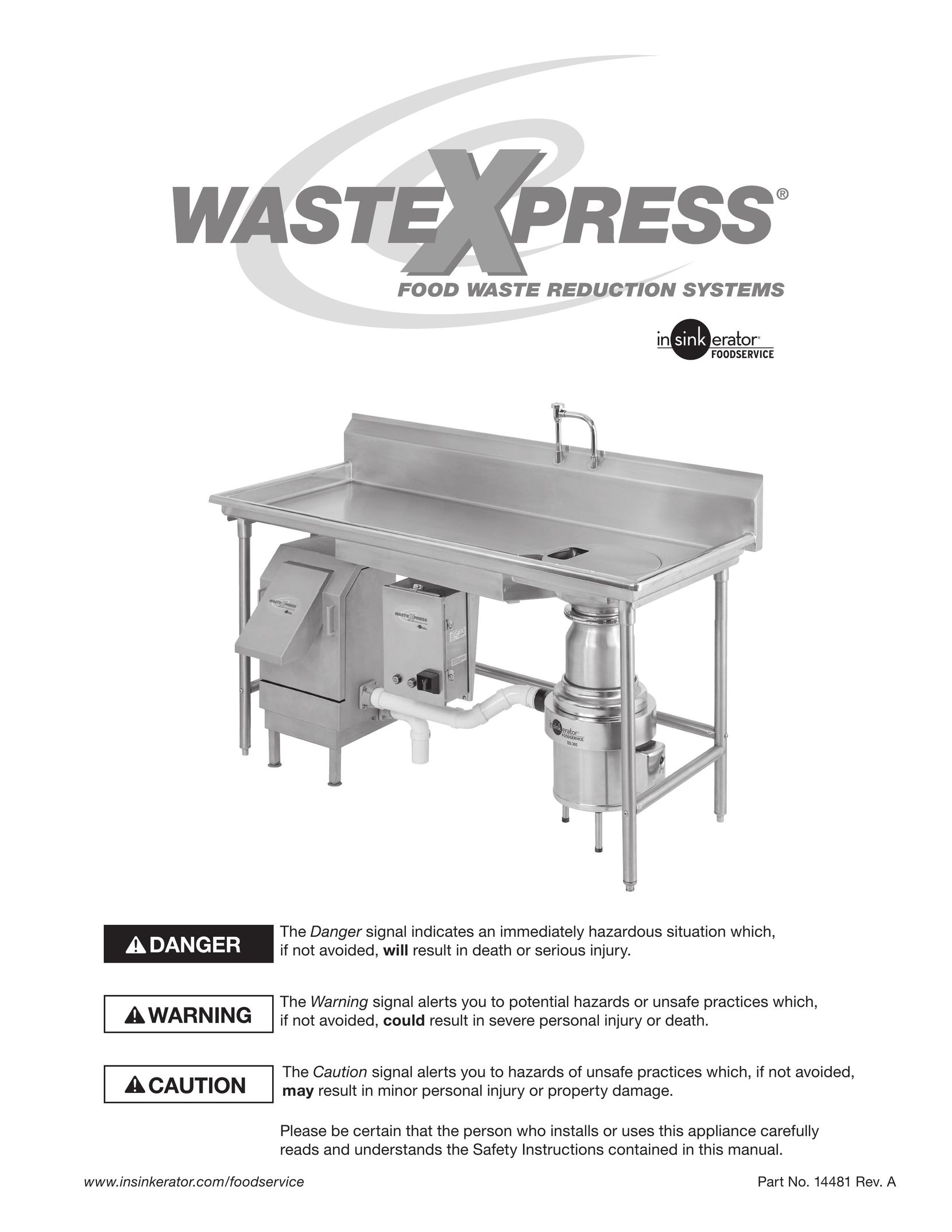 InSinkErator 14481 Garbage Disposal User Manual