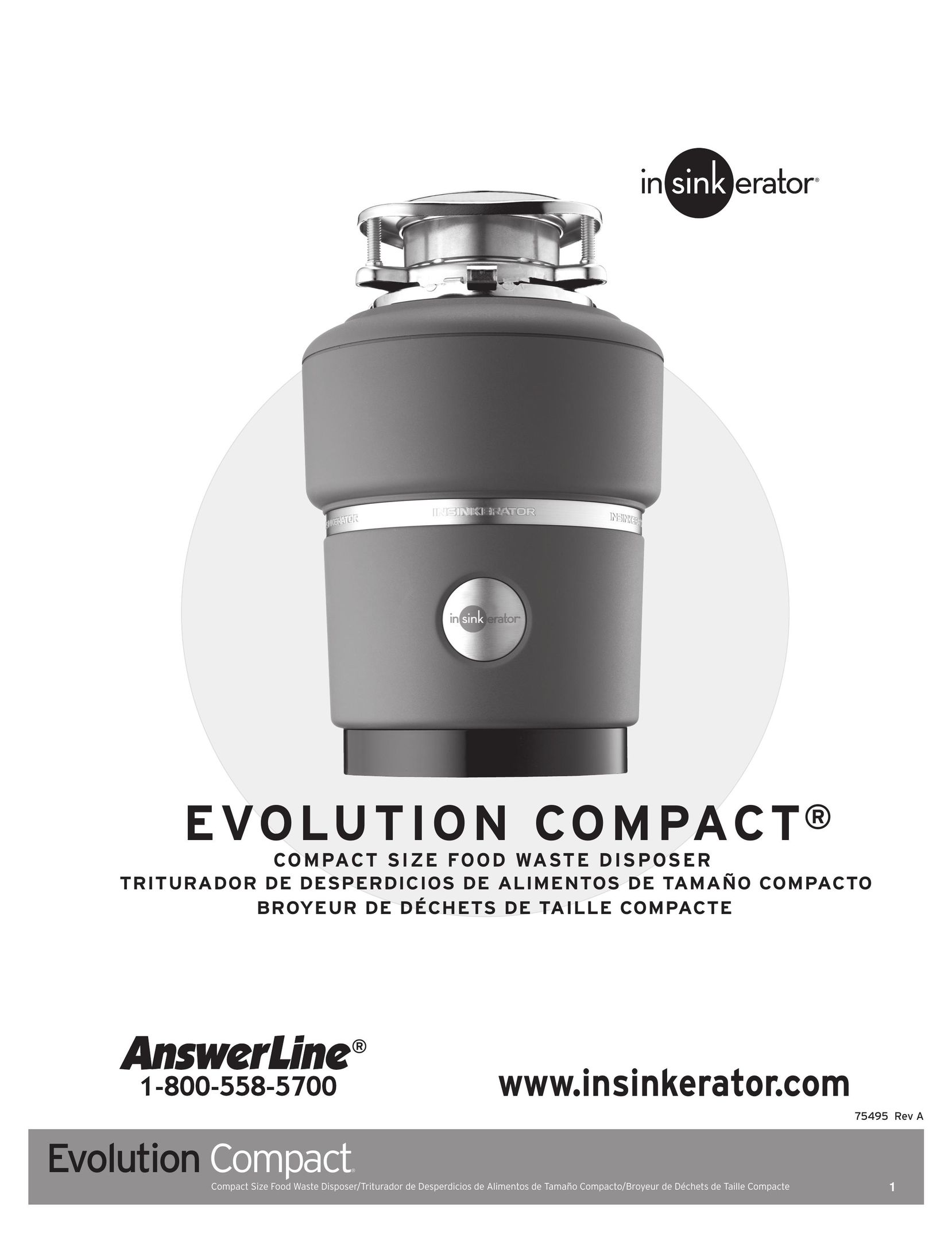 InSinkErator Evolution Compact Garbage Disposal User Manual