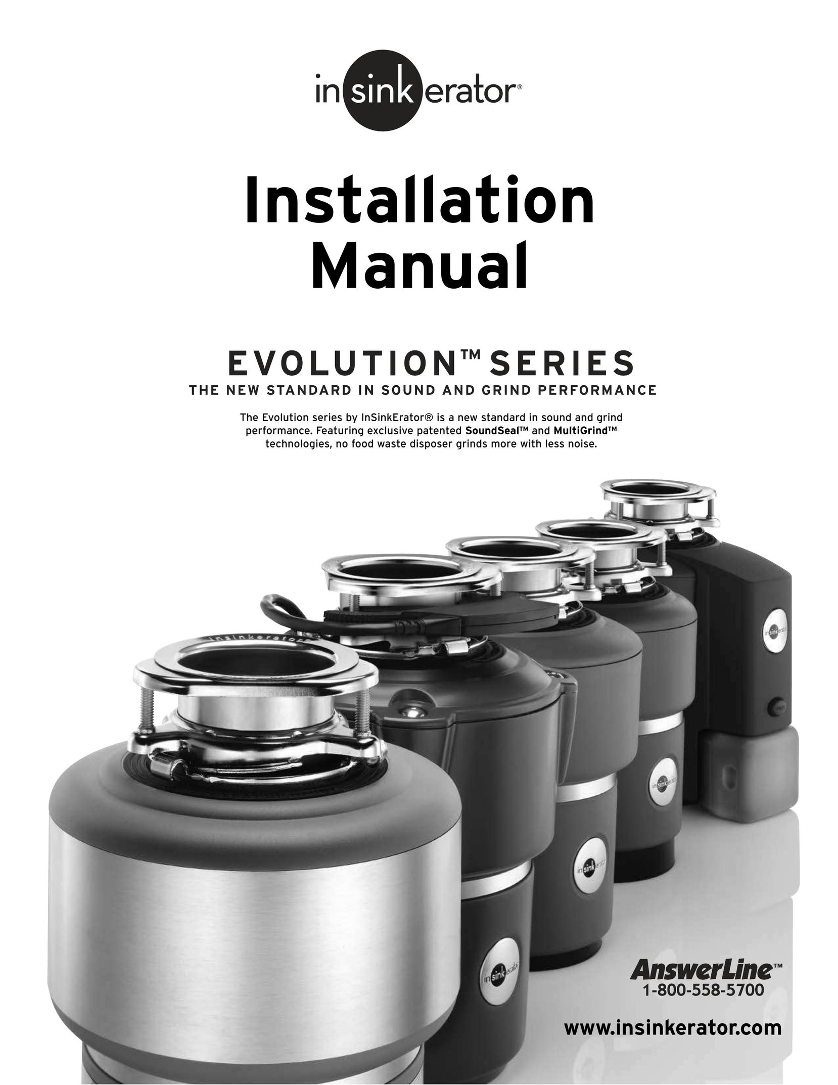InSinkErator Evolution Excel Garbage Disposal User Manual