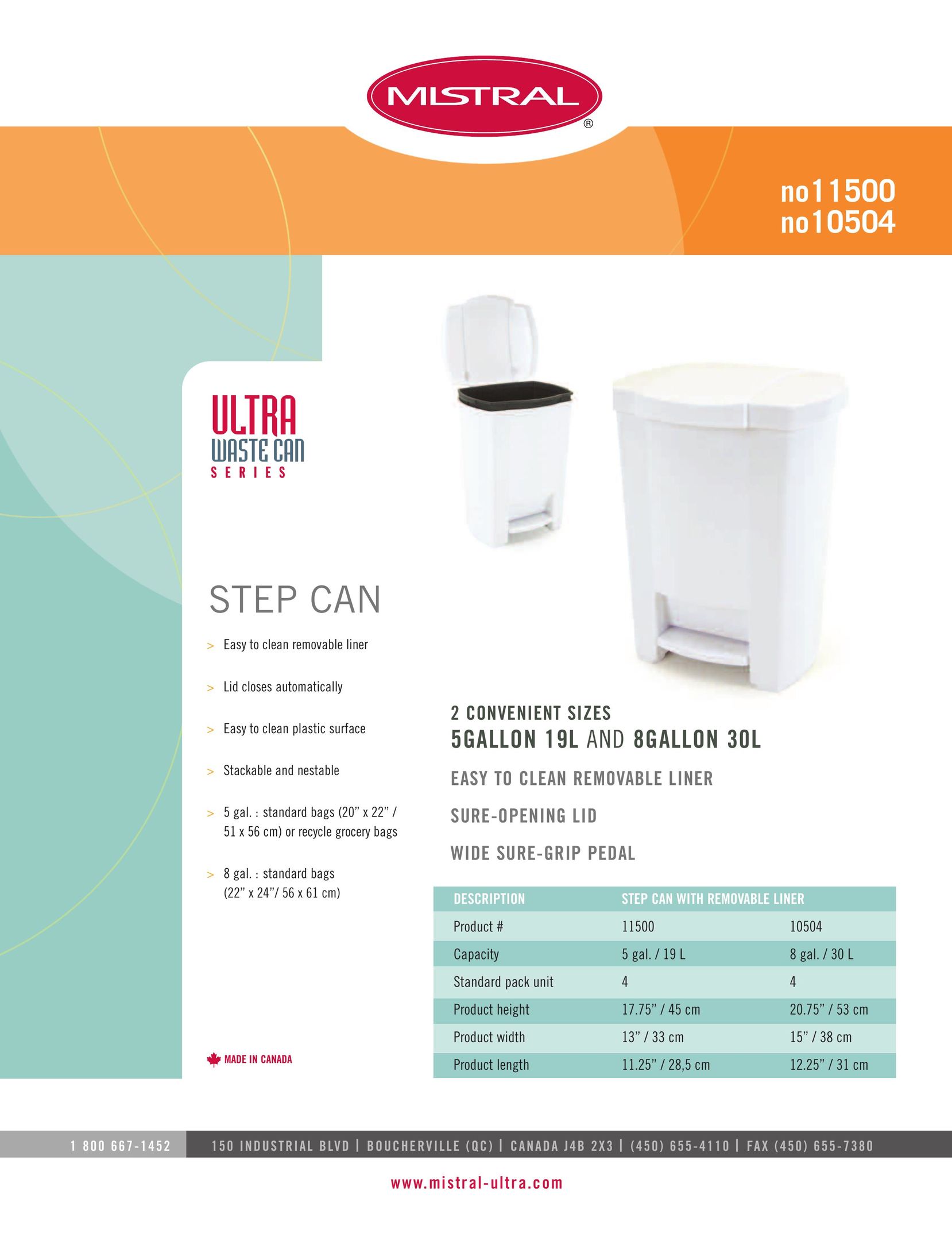 Mistral 10504 Garbage Disposal User Manual