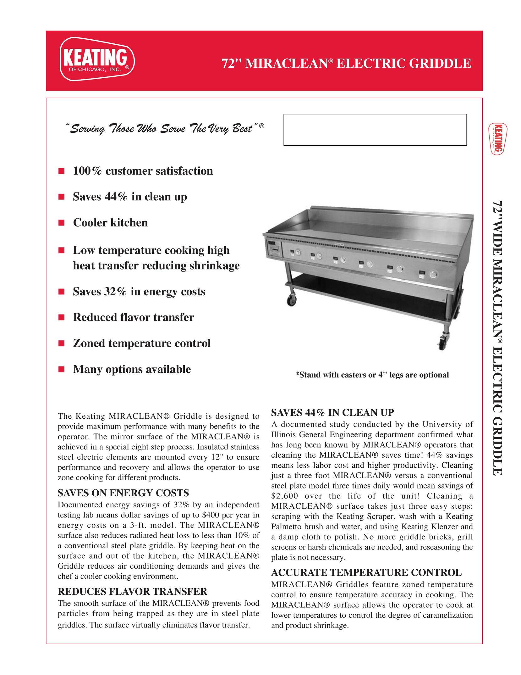 Keating Of Chicago 7236 Griddle User Manual