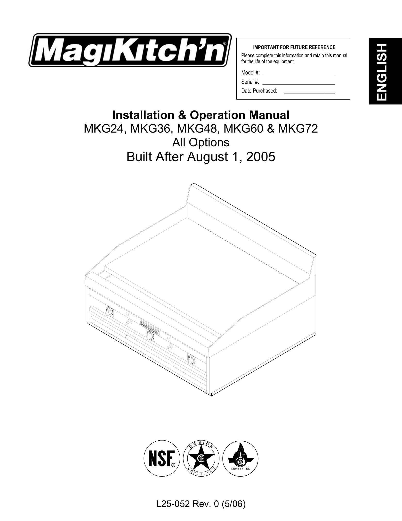 Magikitch'n MKG24 Griddle User Manual