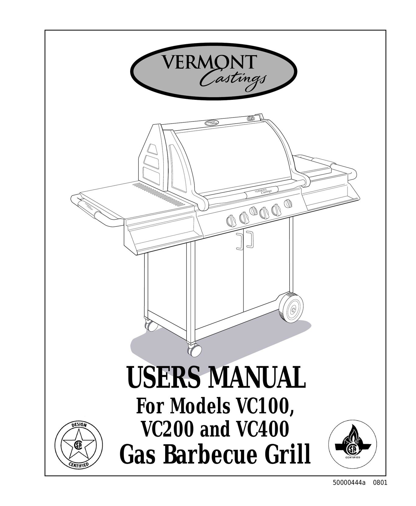 Vermont Casting VC100 Griddle User Manual