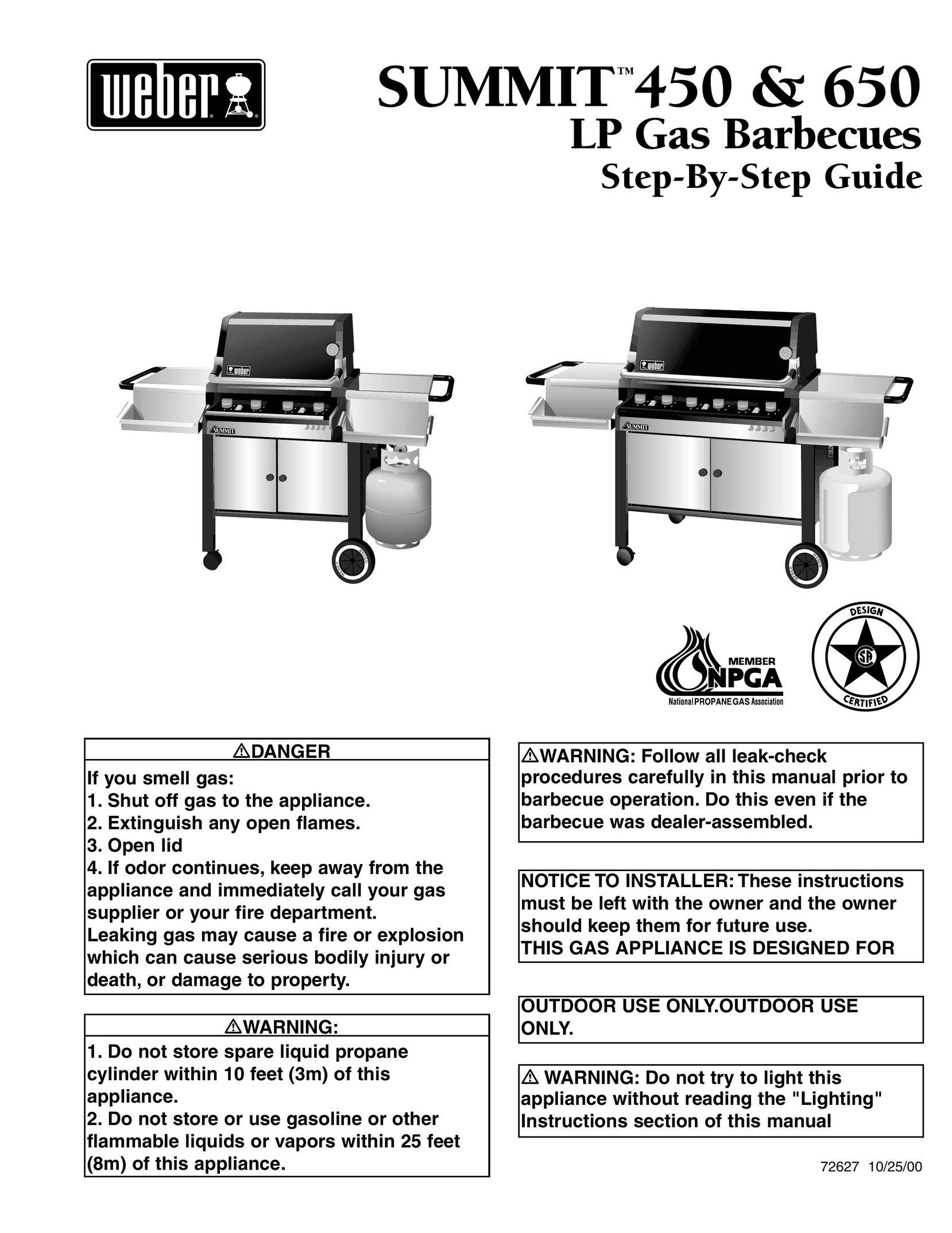 Weber 450 Griddle User Manual