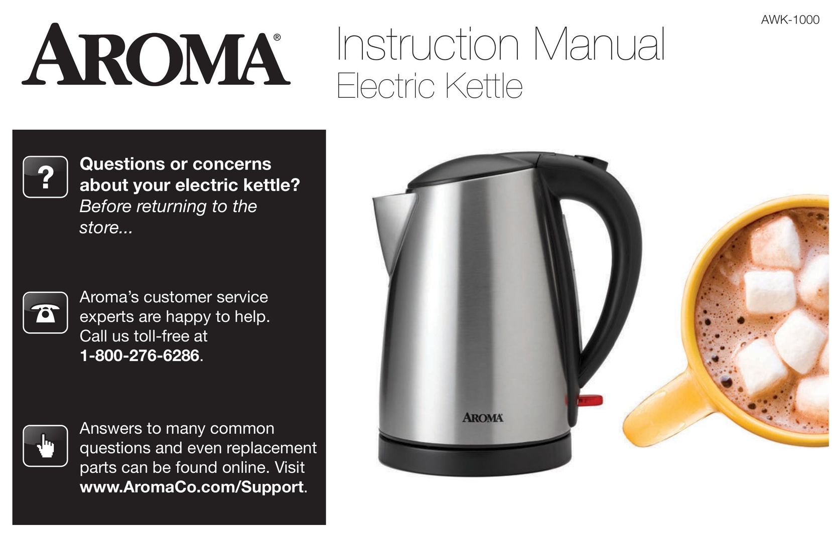 Aroma AWK-1000 Hot Beverage Maker User Manual